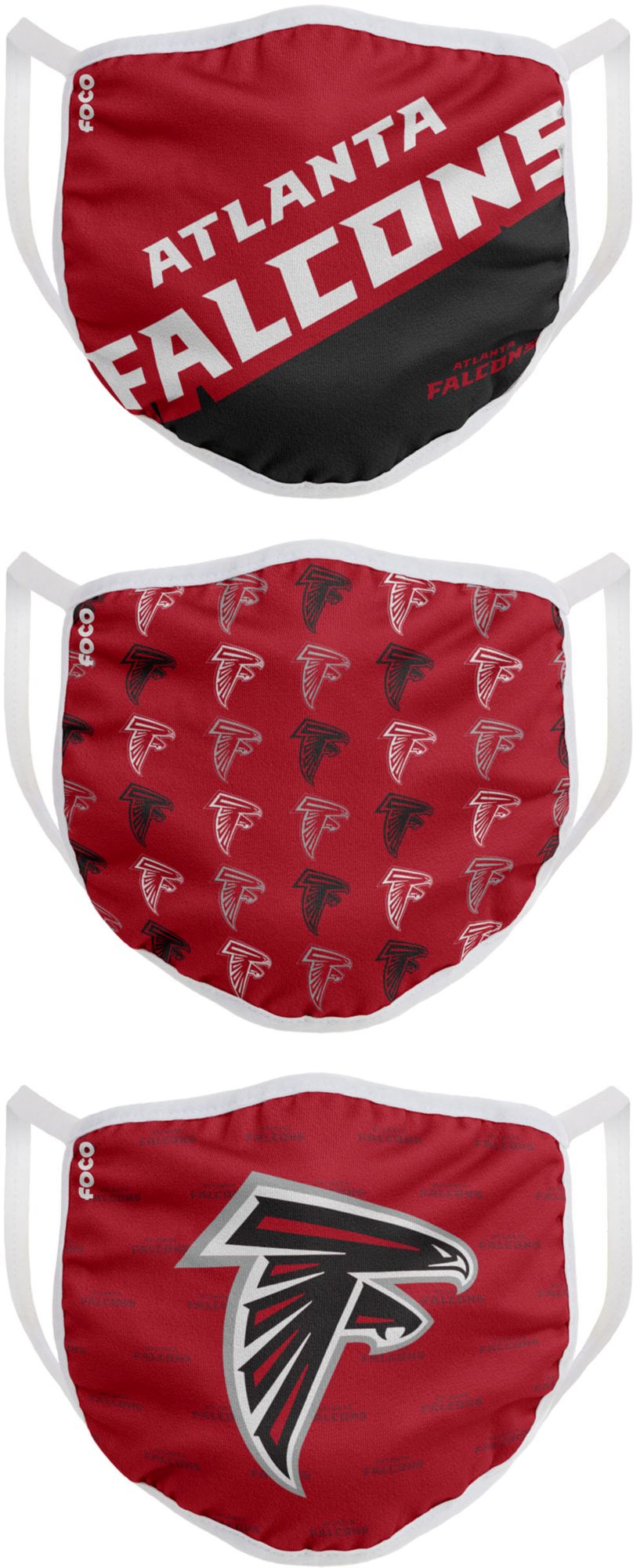 FOCO Youth Atlanta Falcons 3-Pack Face Coverings