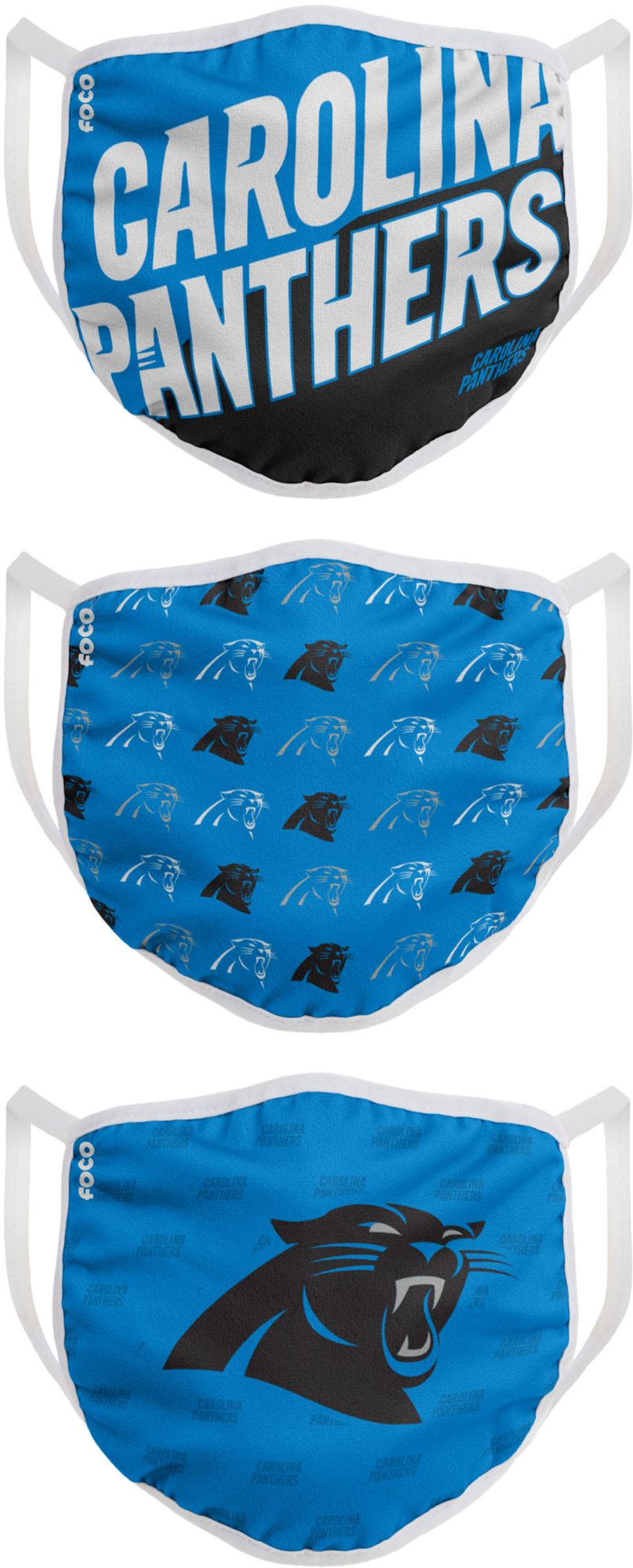 FOCO Youth Carolina Panthers 3-Pack Face Coverings product image