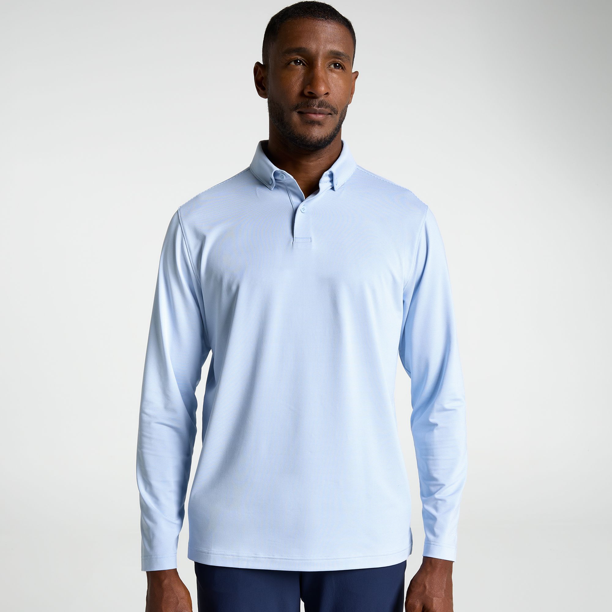 Walter Hagen Men's Performance 11 Champ Stripe Long Sleeve Golf Polo product image