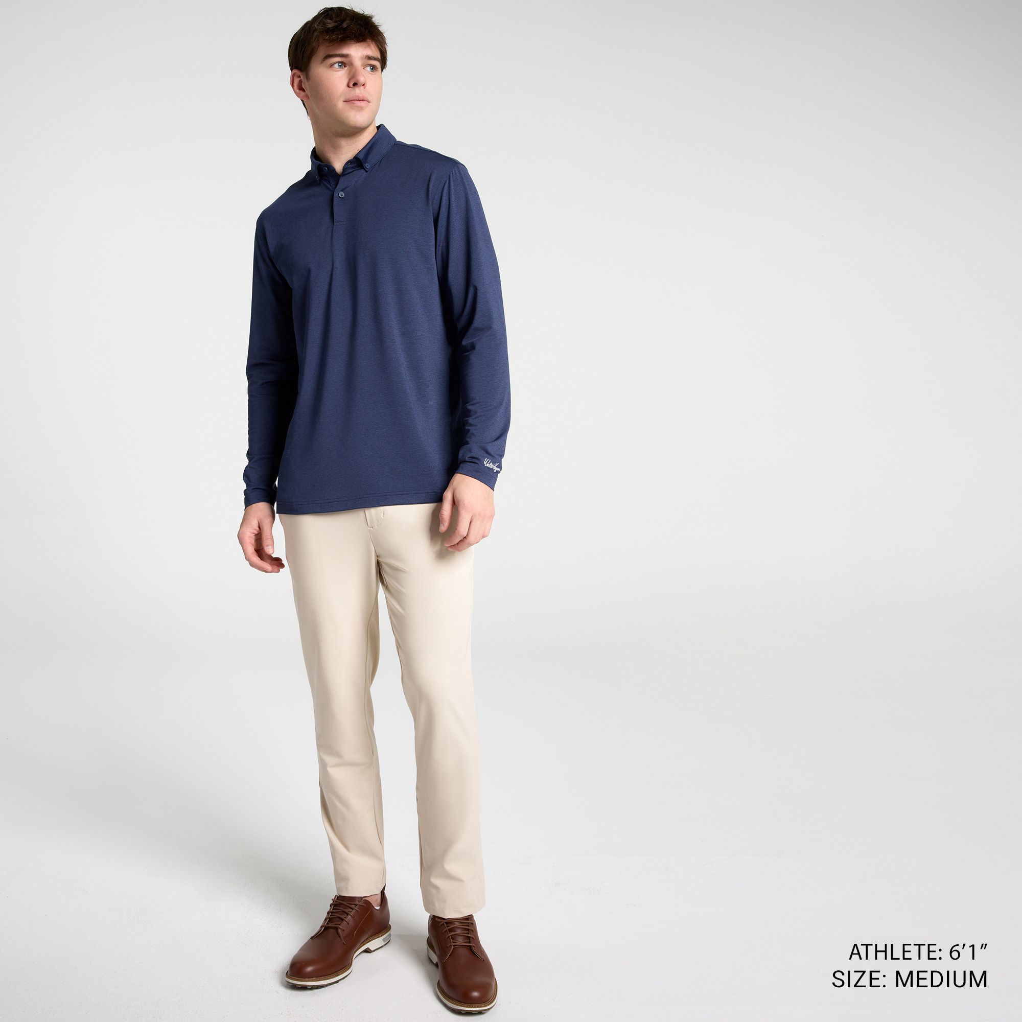 Walter Hagen Men's Performance 11 Champ Stripe Long Sleeve Polo product image