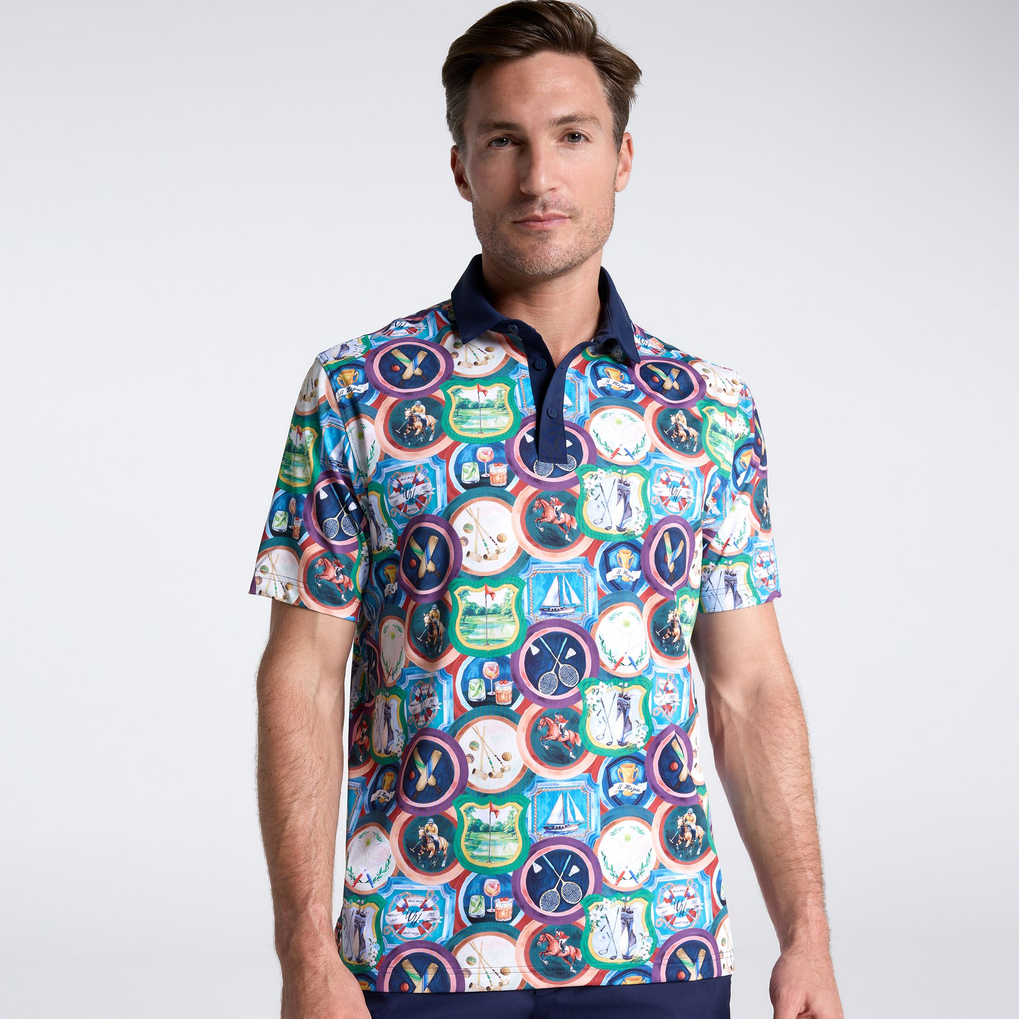 Walter Hagen Men's Performance 11 Novelty Print Golf Polo product image