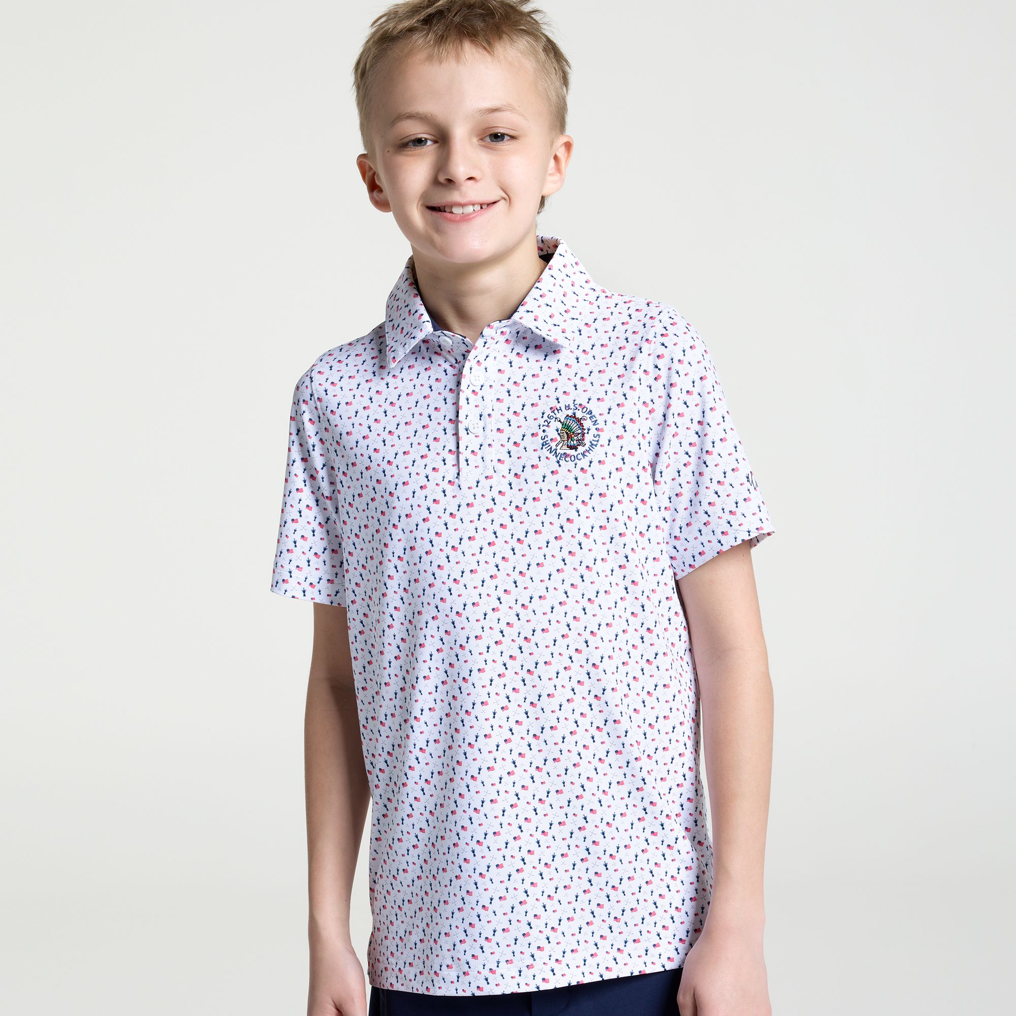2026 U.S. Open Walter Hagen Youth Performance 11 Printed Polo product image