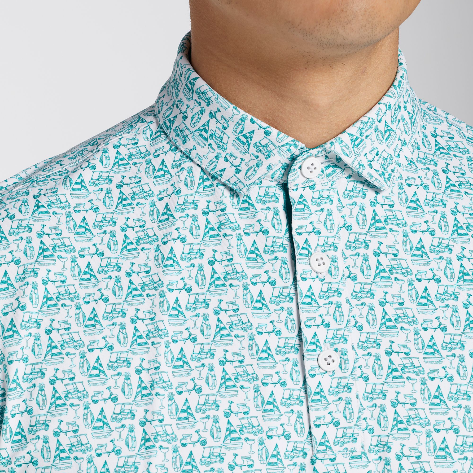 Walter Hagen Men's Performance 11 Naples Printed Short Sleeve Golf Polo product image