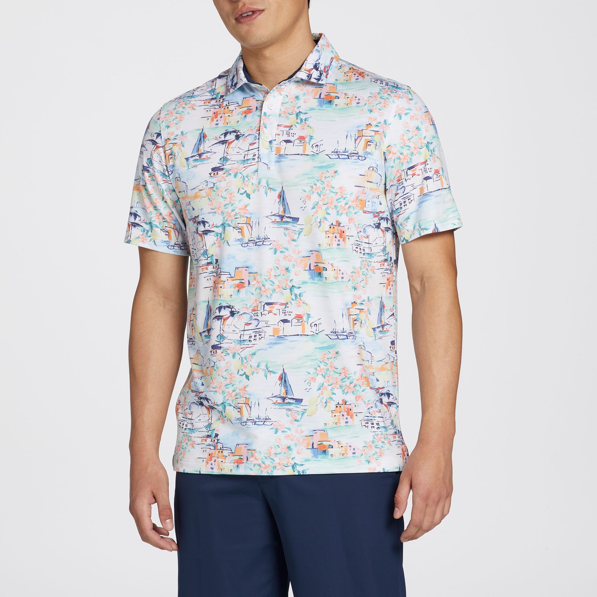 Walter Hagen Men's Clubhouse Sicilyscape Short Sleeve Golf Polo product image