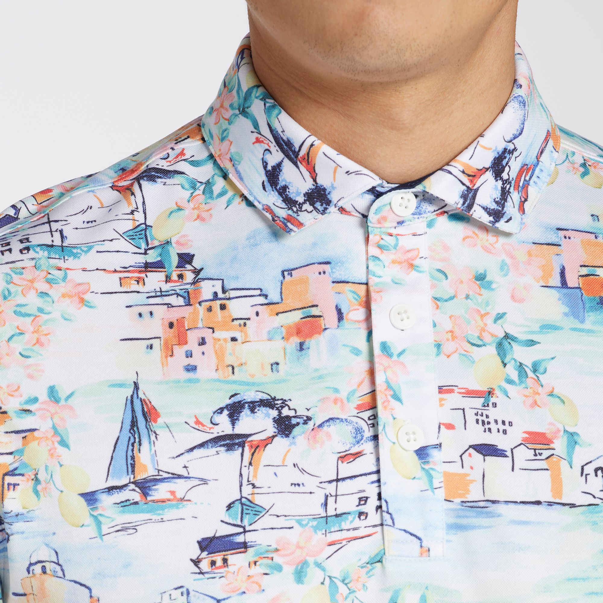 Walter Hagen Men's Clubhouse Sicilyscape Short Sleeve Golf Polo product image