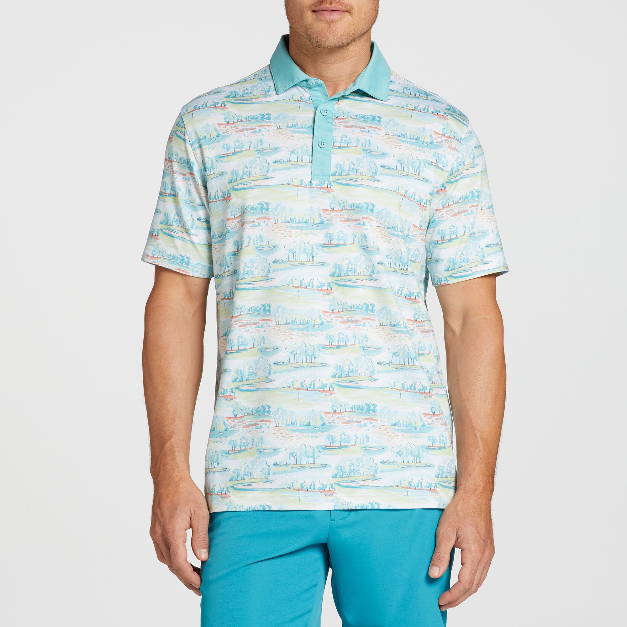 Walter Hagen Men's Clubhouse Country Club Printed Golf Polo product image