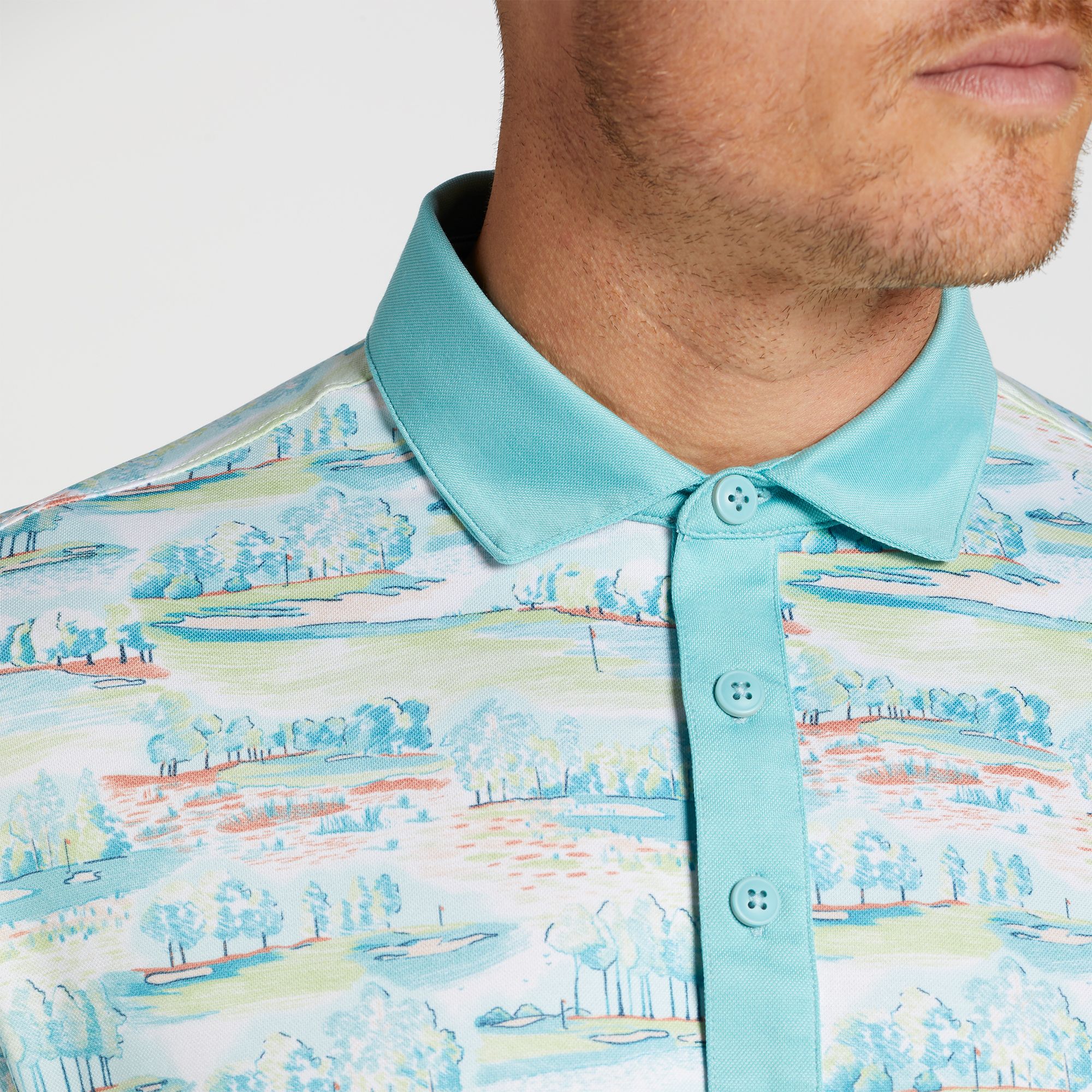 Walter Hagen Men's Clubhouse Country Club Printed Golf Polo product image