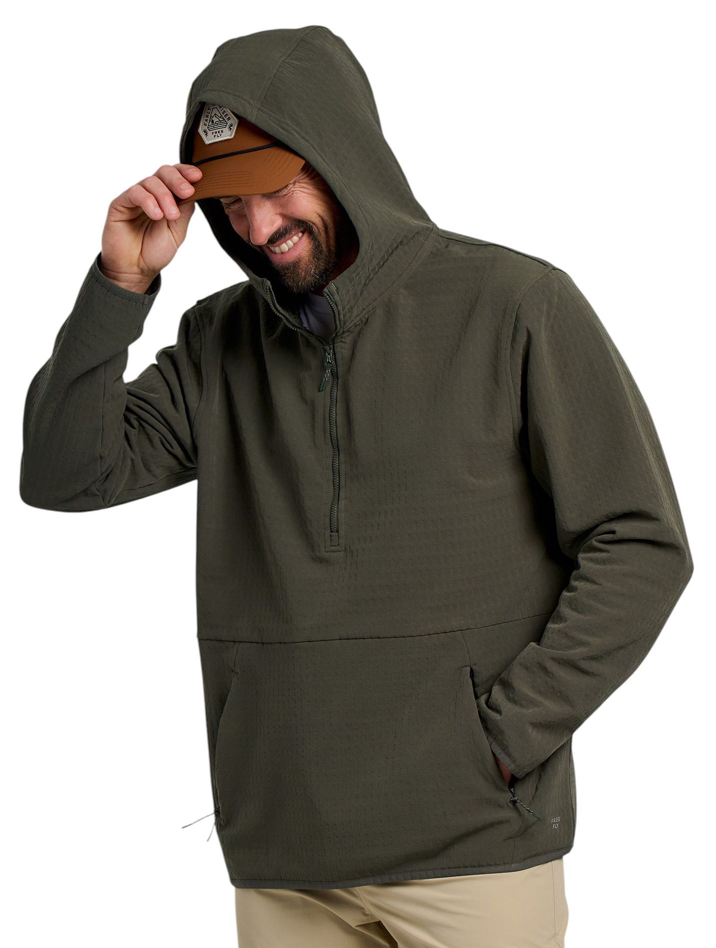 Free Fly Men's Gridback Fleece Anorak Hoodie product image
