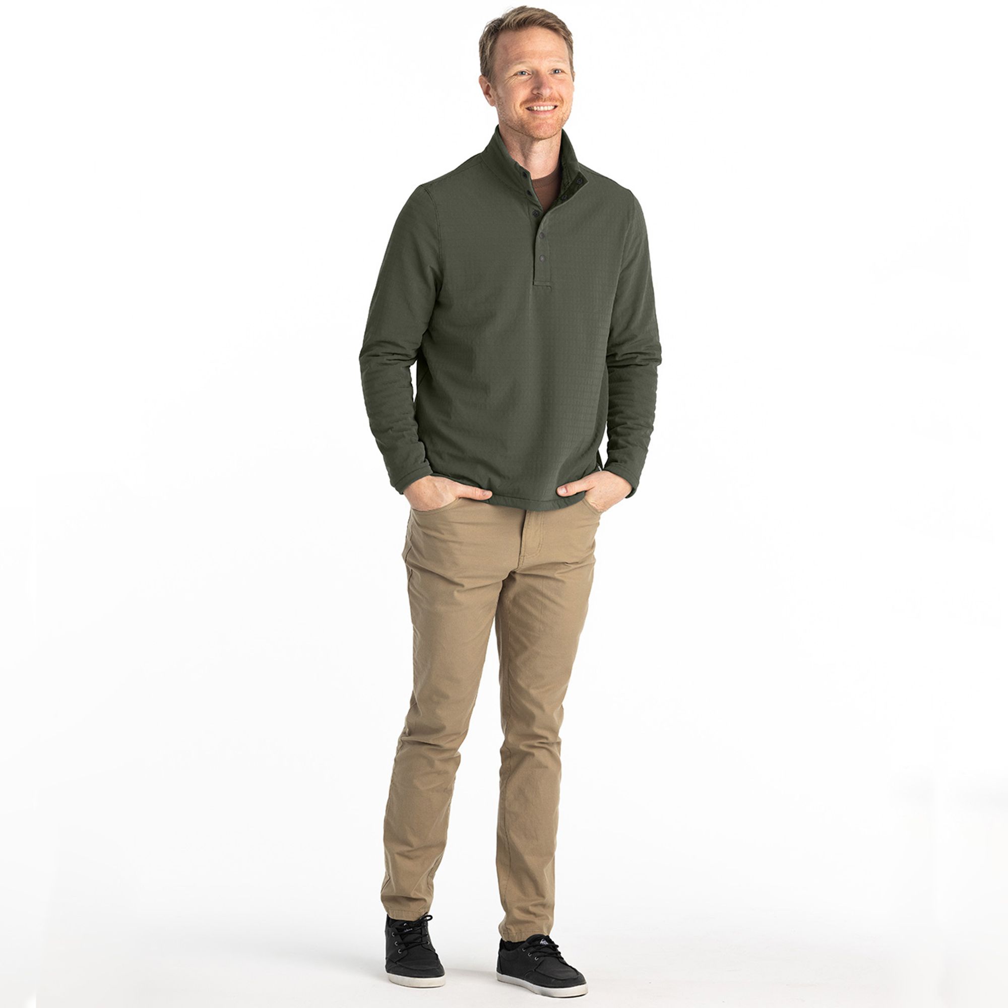 Free Fly Men's Gridback Fleece Snap Pullover product image
