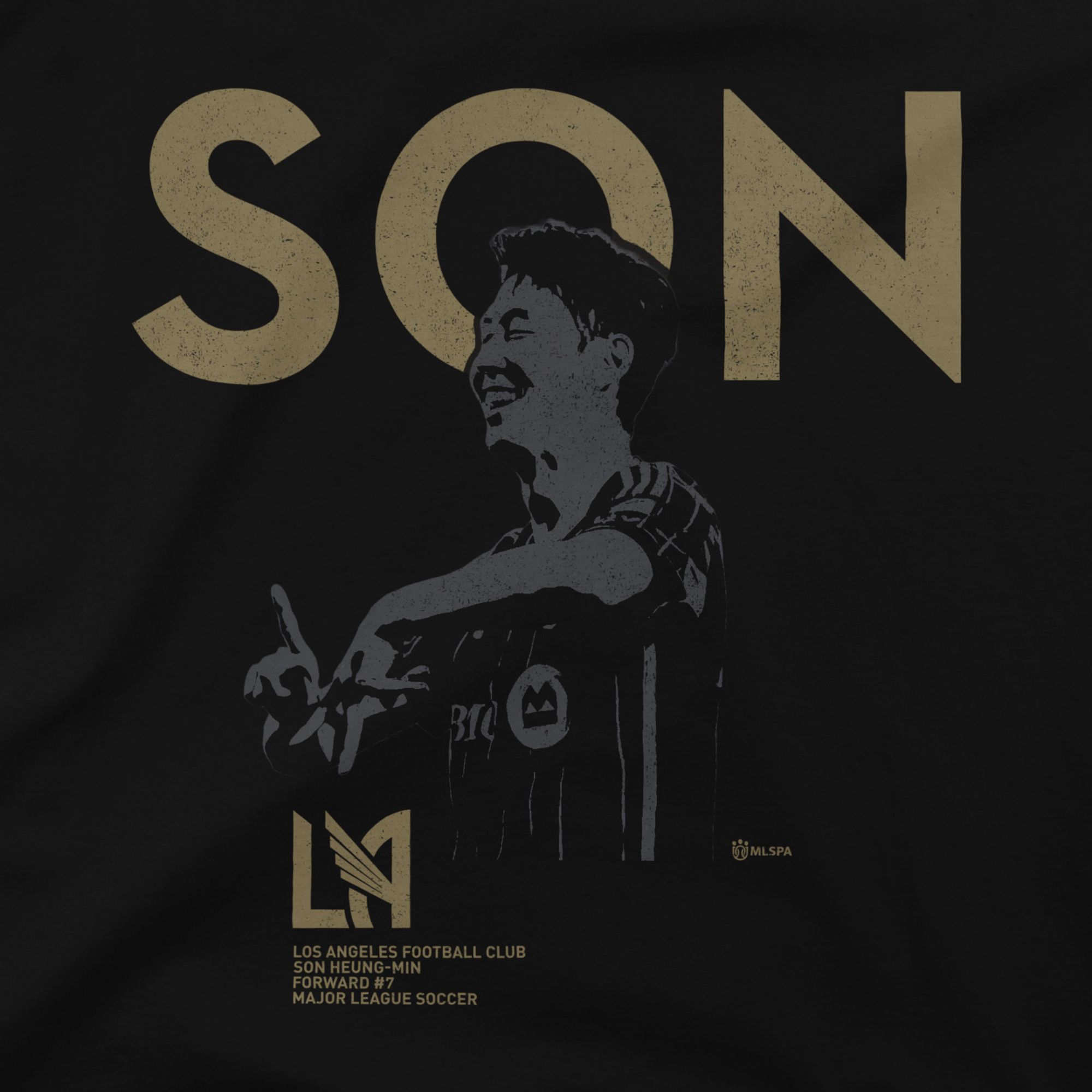 Stadium Essentials Adult Los Angeles FC Son Heung-Min #7 Black T-Shirt product image