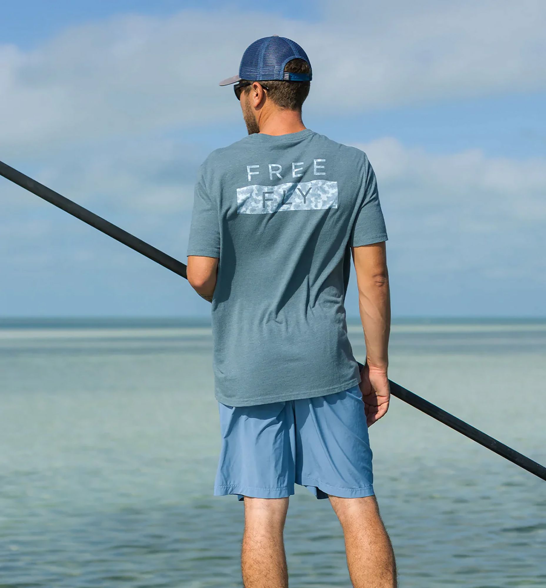 Free Fly Men's Wave Camo T-Shirt product image