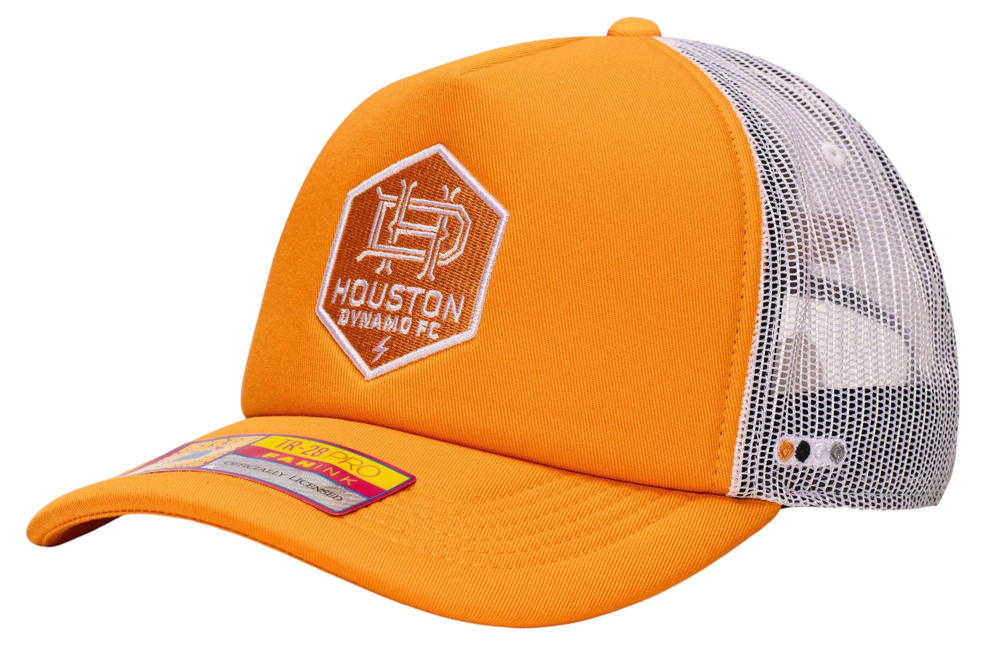 Fan Ink Men's Houston Dynamo Orange Logo Adjustable Trucker Hat product image