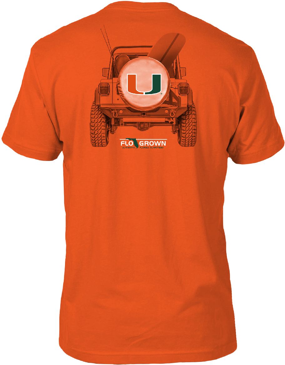 FloGrown Men's Miami Hurricanes Orange Beach Bound T-Shirt product image