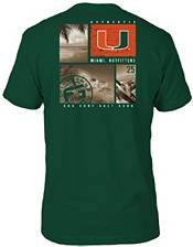 FloGrown Men's Miami Hurricanes Green Multiplane Snook T-Shirt product image