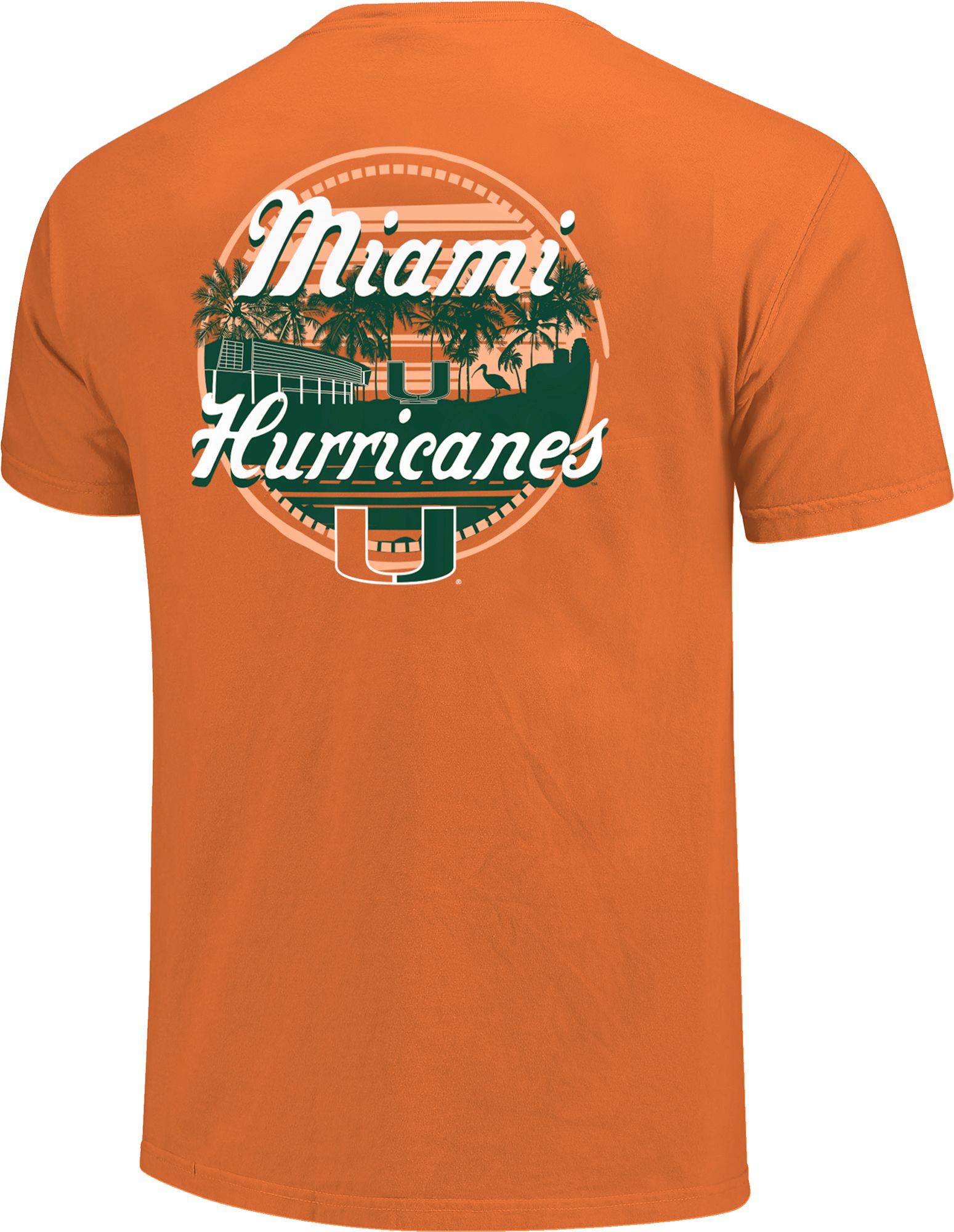Image One Men's Miami Hurricanes Orange Coastal Campus T-Shirt product image