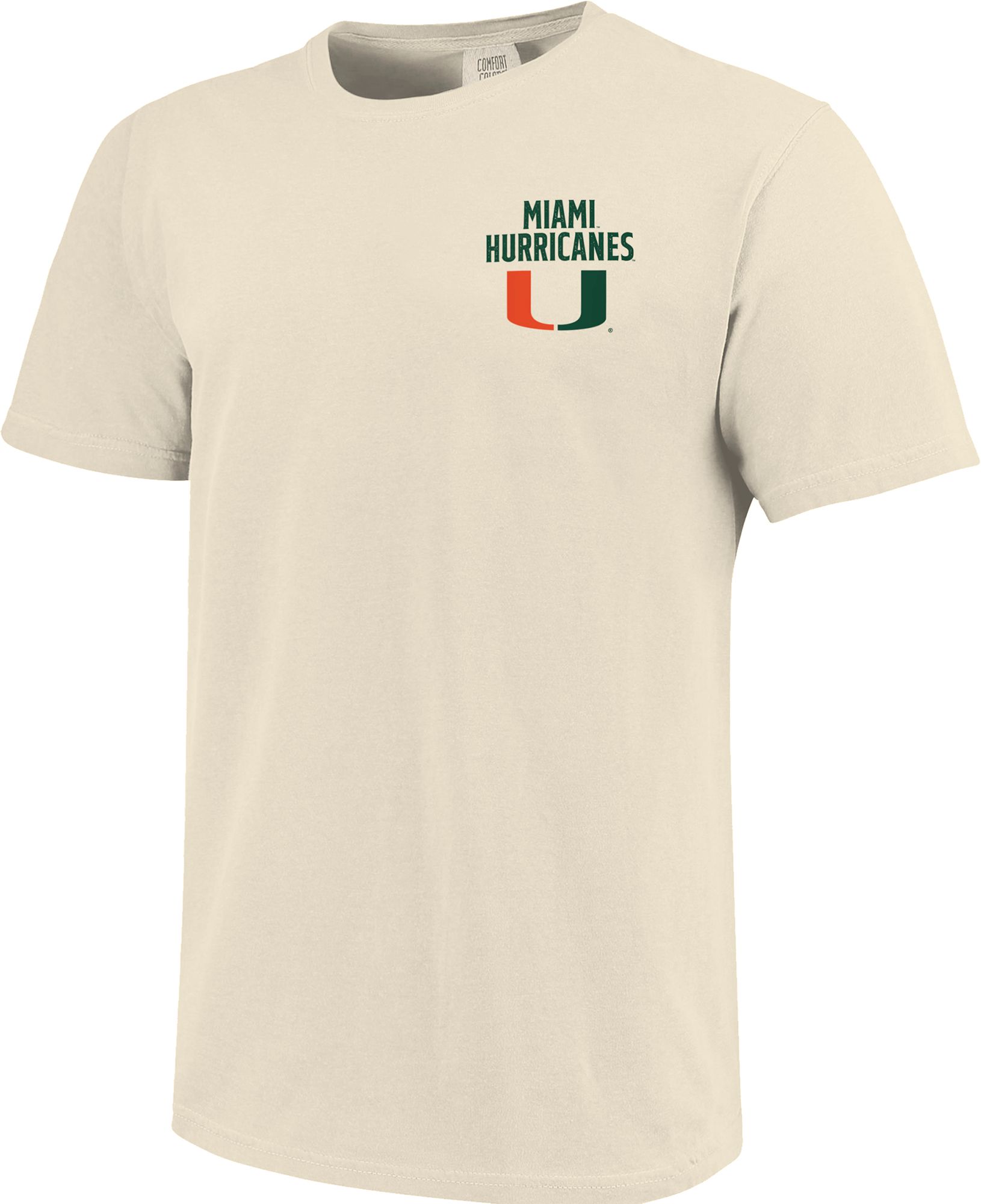Image One Men's Miami Hurricanes Ivory Mascot Local T-Shirt product image