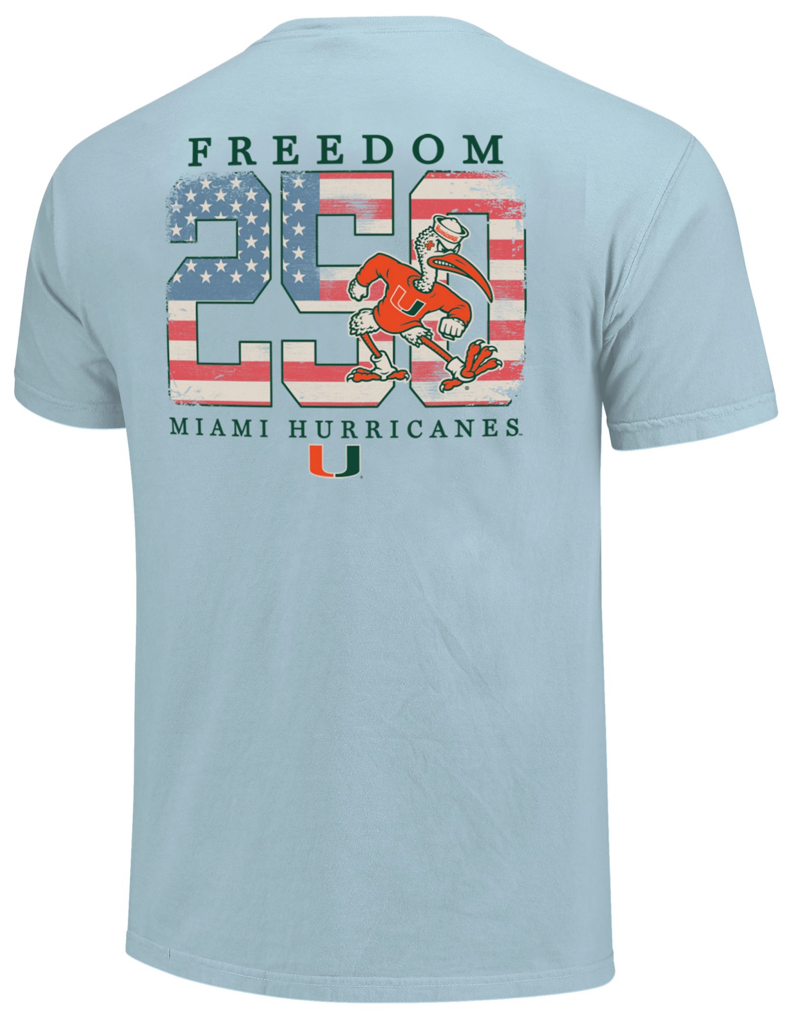 Image One Men's Miami Hurricanes Chambray Mascot 250 T-Shirt product image