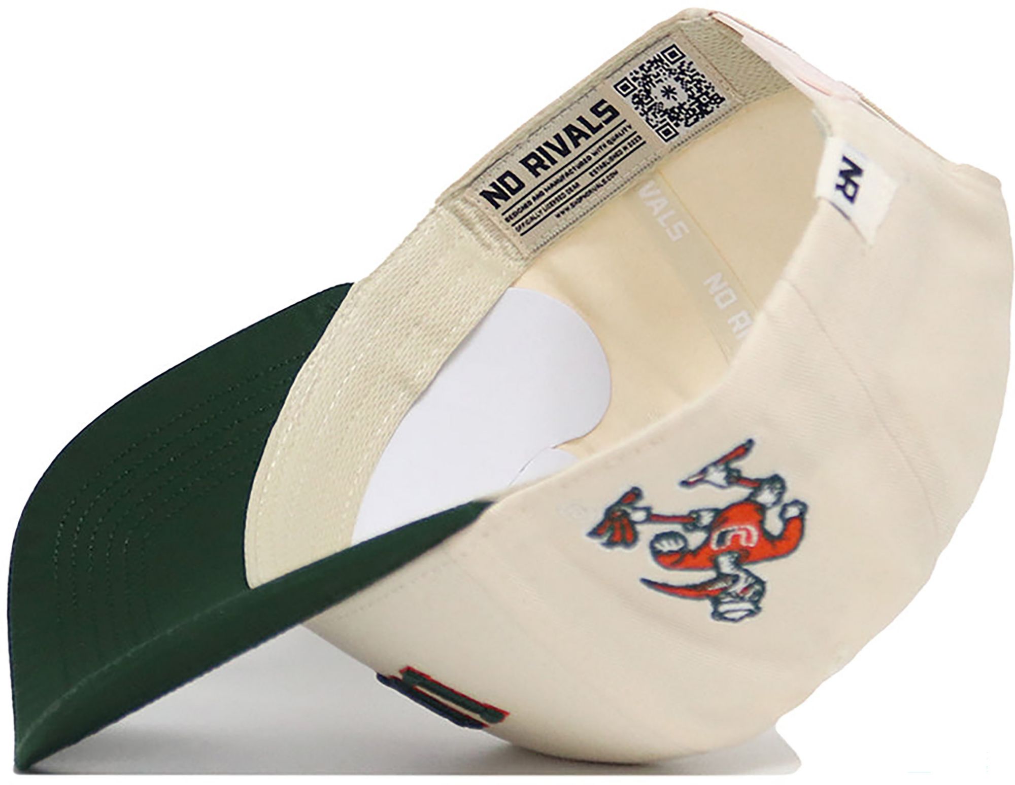No Rivals Adult Miami Hurricanes Green Upside Down Adjustable Snapback product image