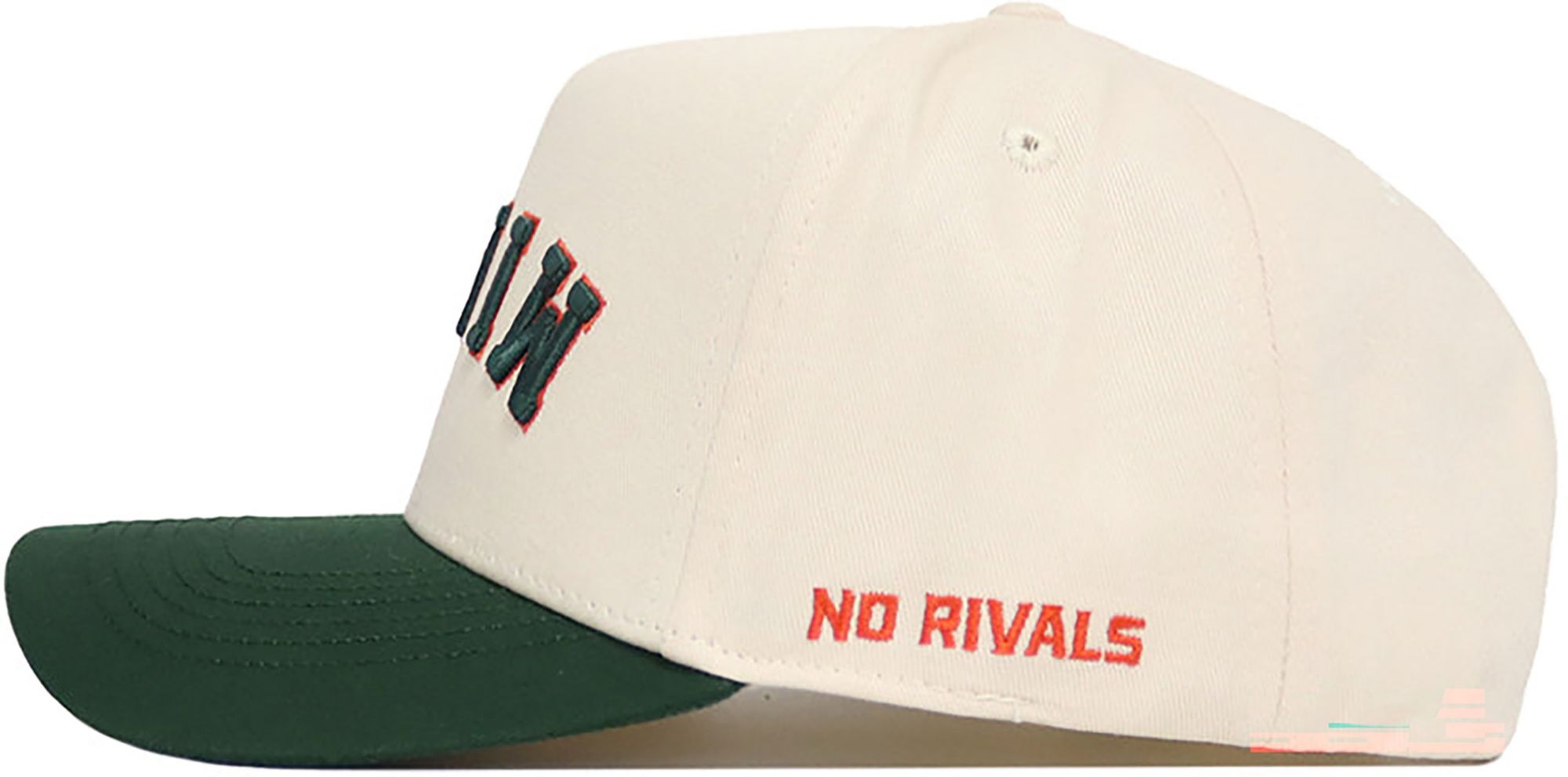 No Rivals Adult Miami Hurricanes Green Upside Down Adjustable Snapback product image