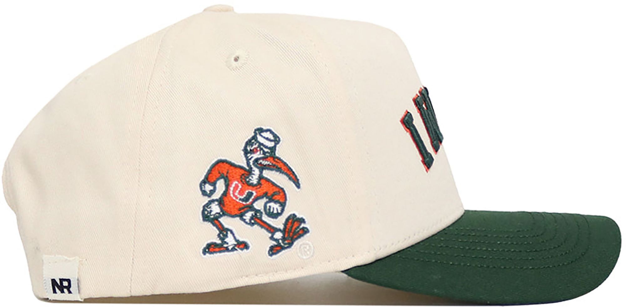 No Rivals Adult Miami Hurricanes Green Upside Down Adjustable Snapback product image