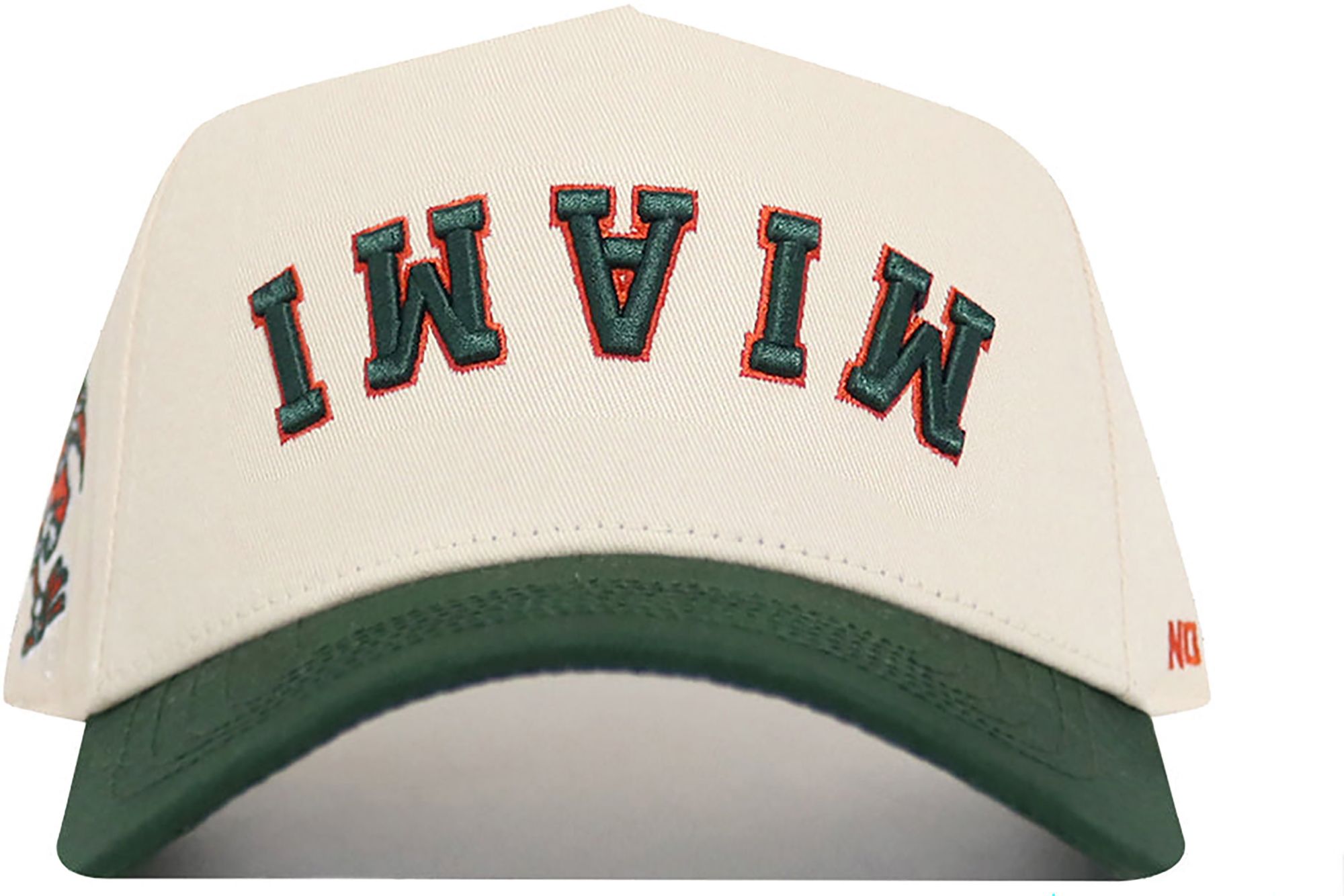 No Rivals Adult Miami Hurricanes Green Upside Down Adjustable Snapback product image