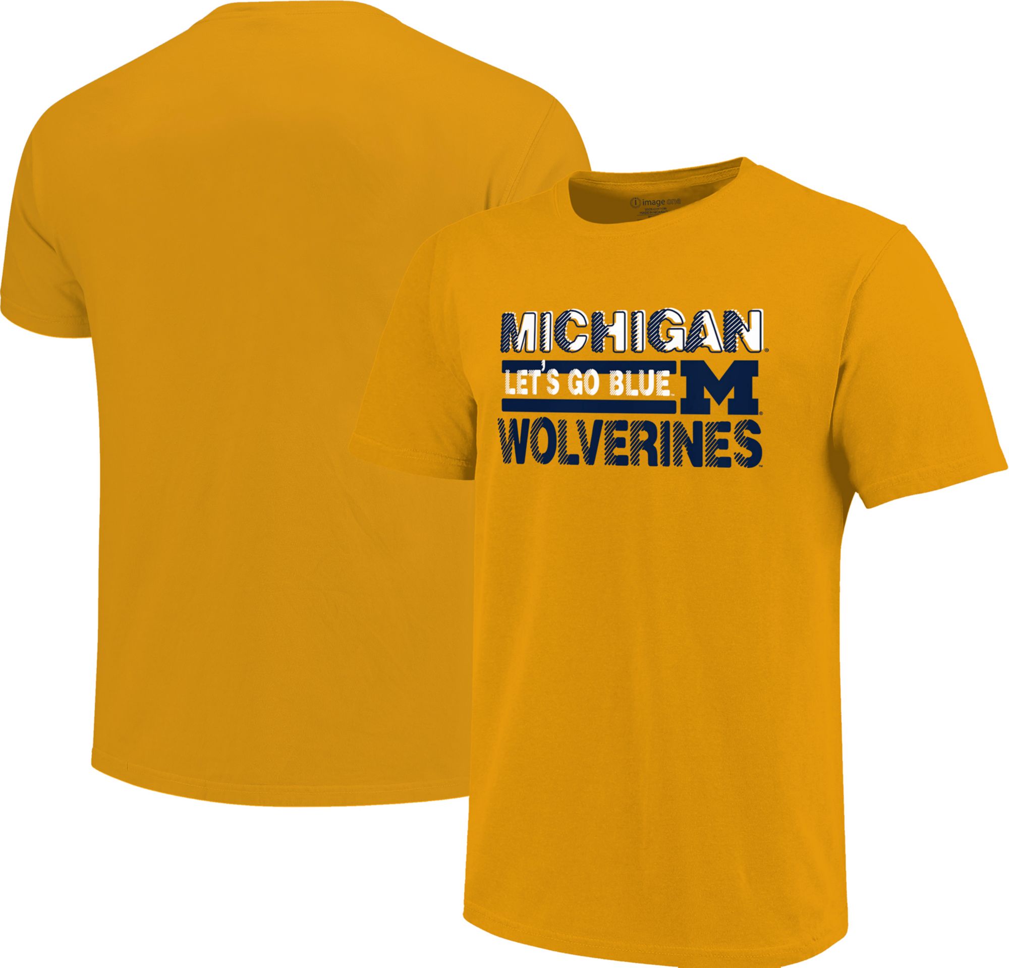 Image One Youth Michigan Wolverines Maize Slants T-Shirt product image