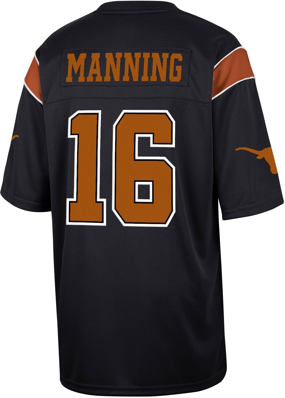 Colosseum Men's Texas Longhorns Arch Manning #16 Black Replica Football Jersey product image