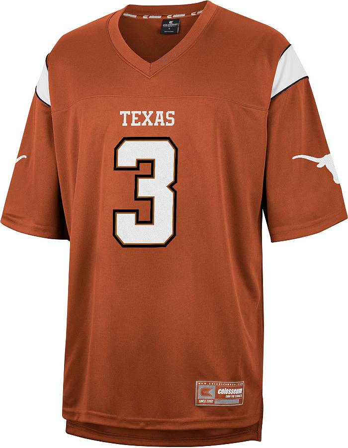 University of Texas - Mesh Cropped Fashion Football Jersey #3 Ewers - Burnt  Orange