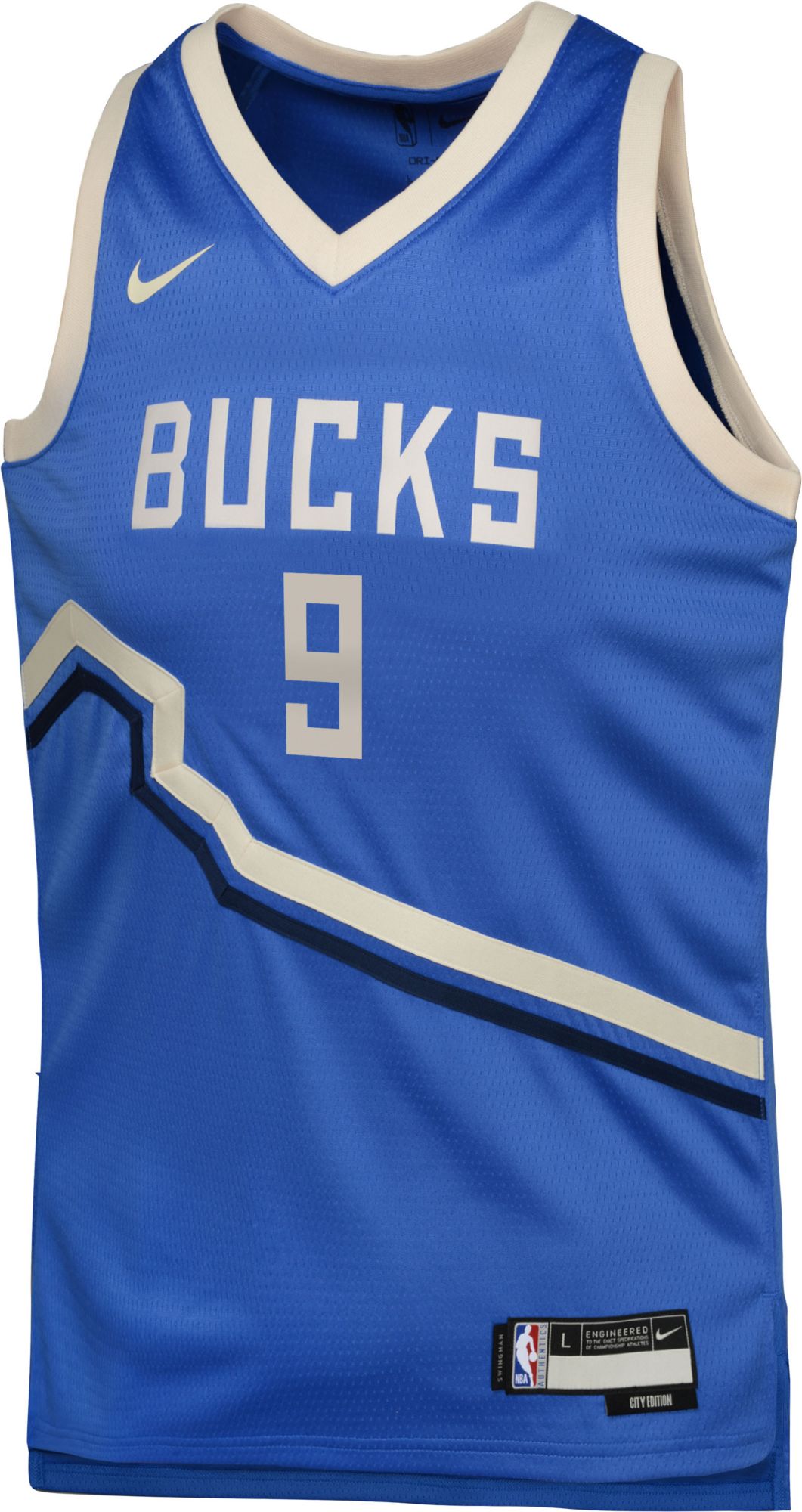 Nike Youth 2023-24 City Edition Milwaukee Bucks Bobby Portis Jr. # 9 Swingman Jersey product image