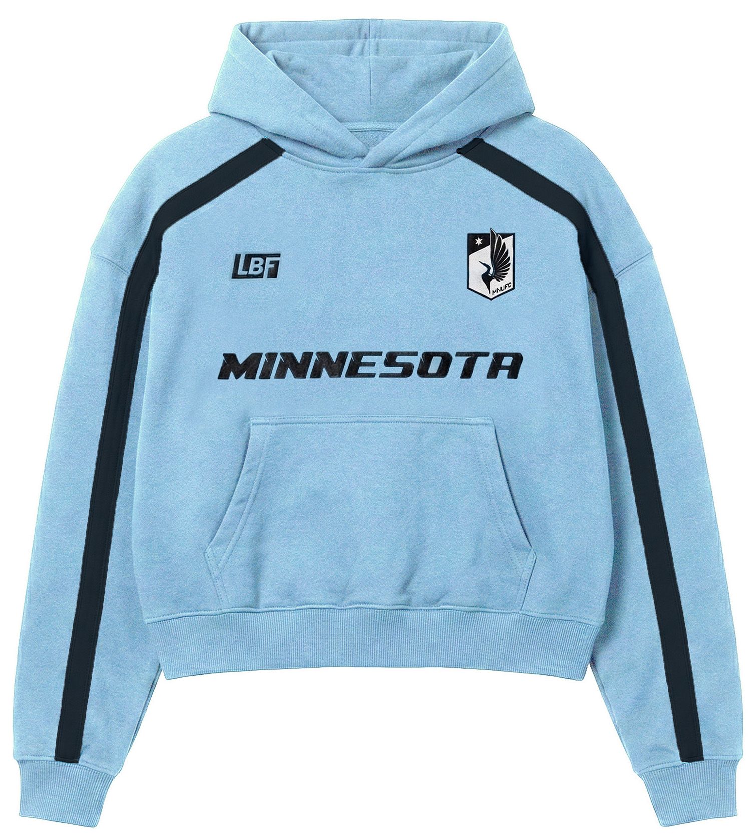 Live Breathe Futbol Adult Minnesota United FC Light Blue 2026 Home Rossi Fleece Pullover Hoodie product image