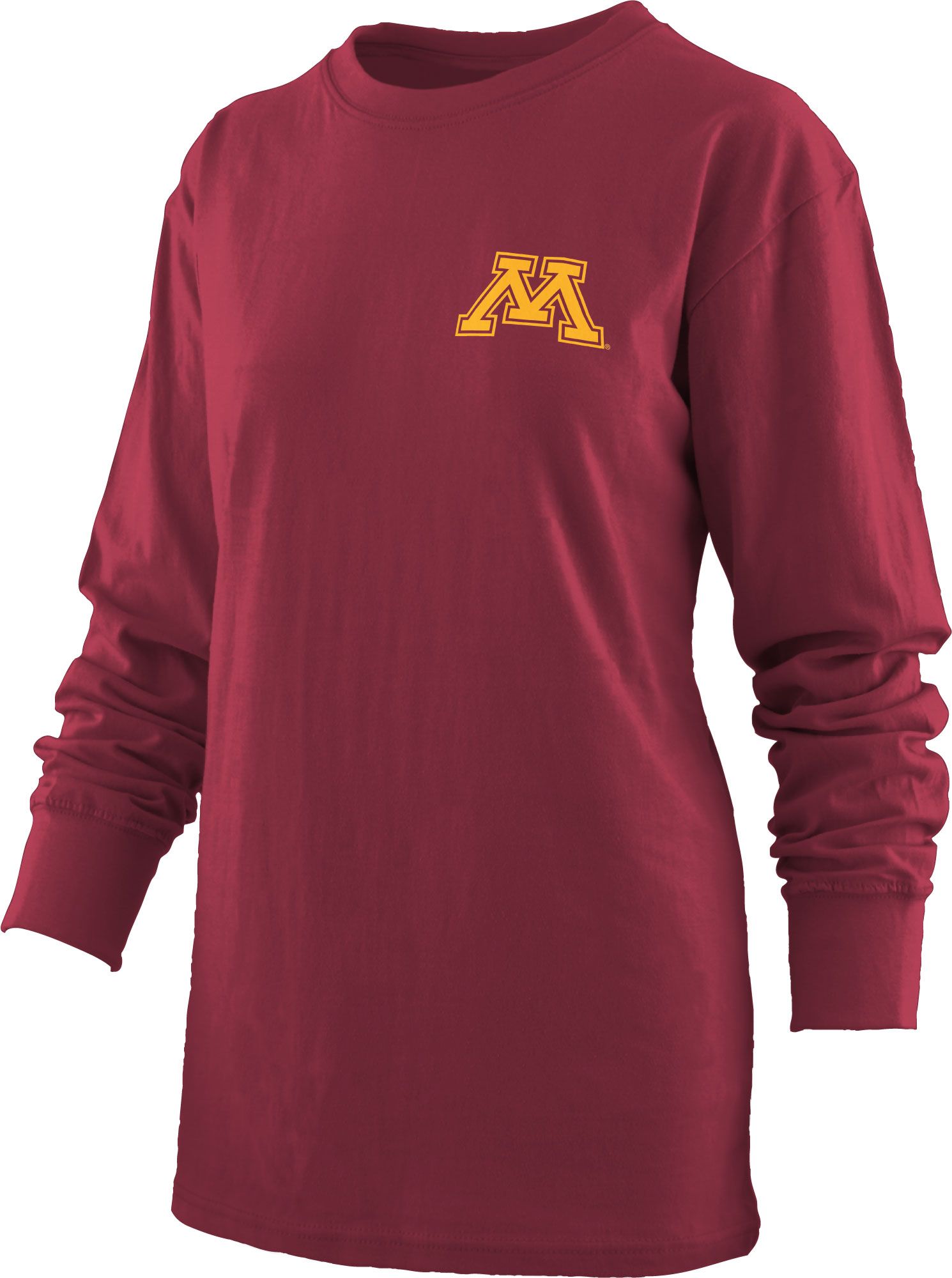 Pressbox Women's Minnesota Golden Gophers Maroon Leopard Circle Long Sleeve T-Shirt product image