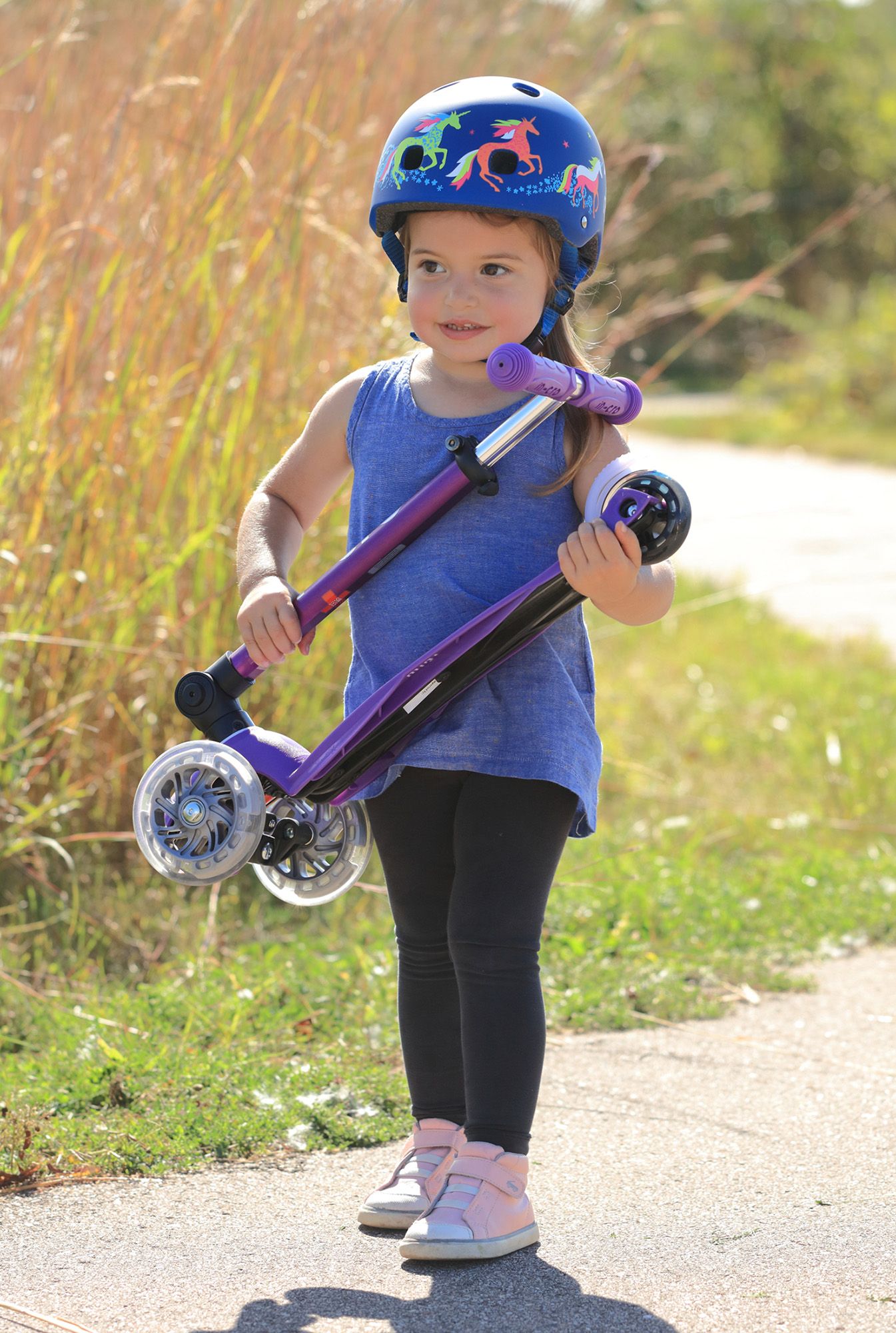 Micro Kickboard Mini Foldable LED Scooter product image