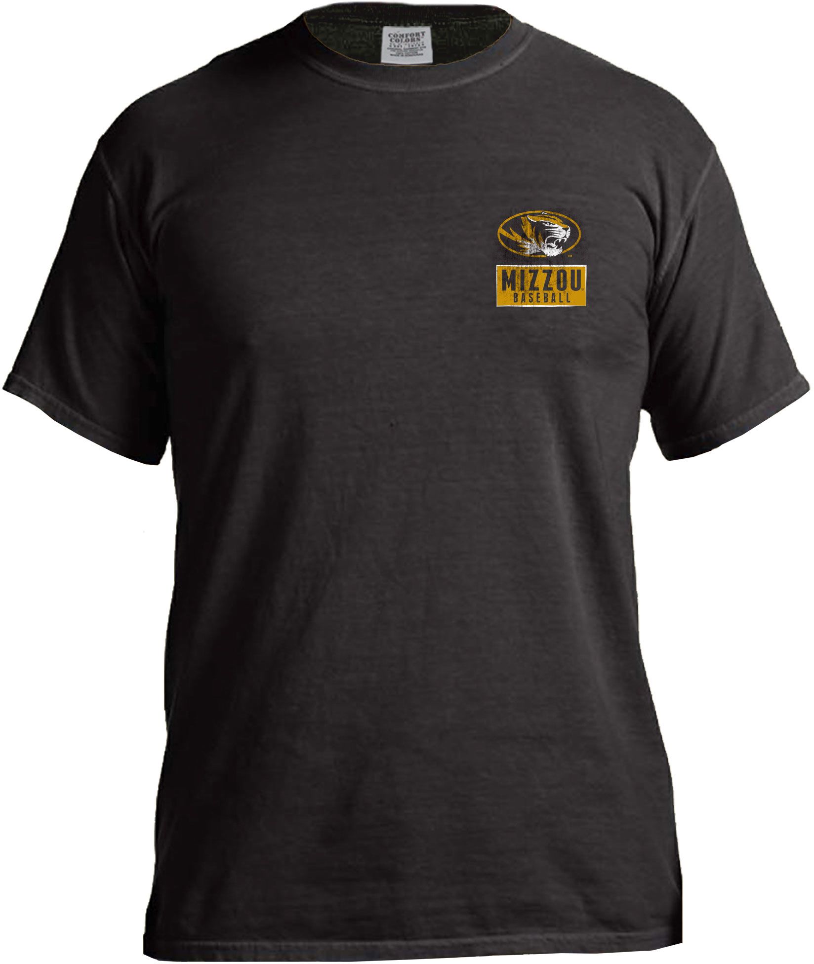 Image One Men's Missouri Tigers Black Baseball Flag T-Shirt product image
