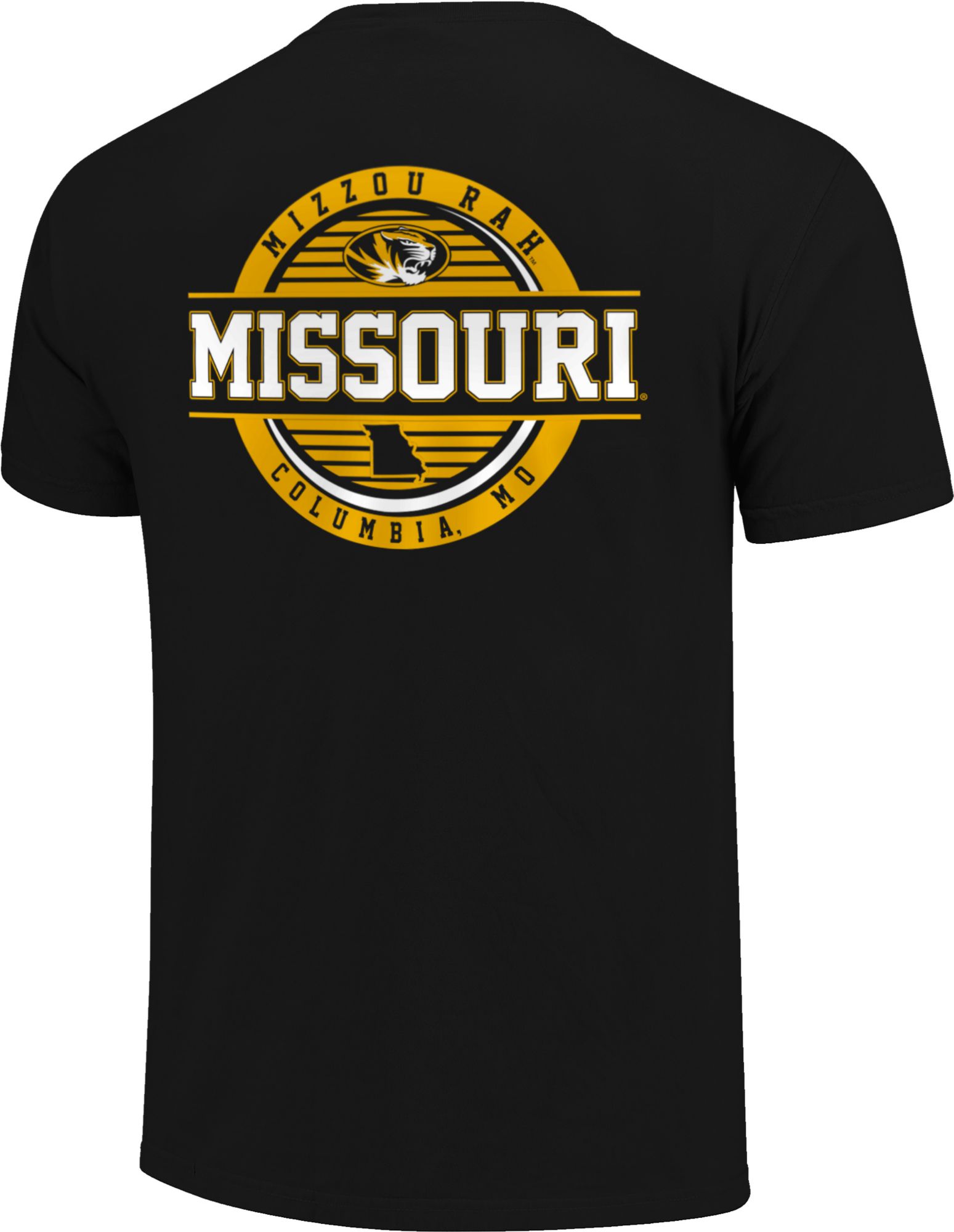 Image One Men's Missouri Tigers Black Striped Stamp T-Shirt product image