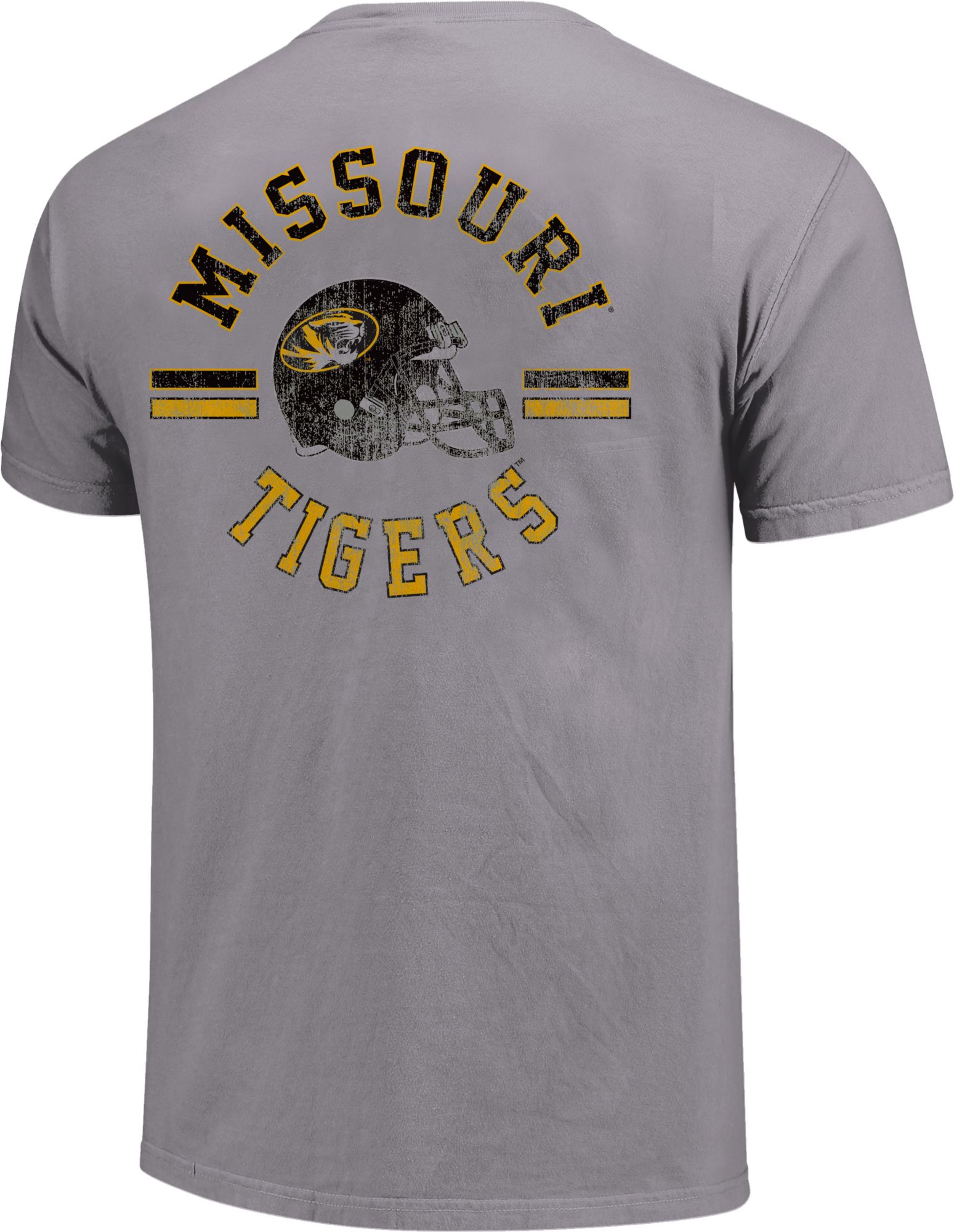 Image One Men's Missouri Tigers Grey Helmet Arch T-Shirt product image