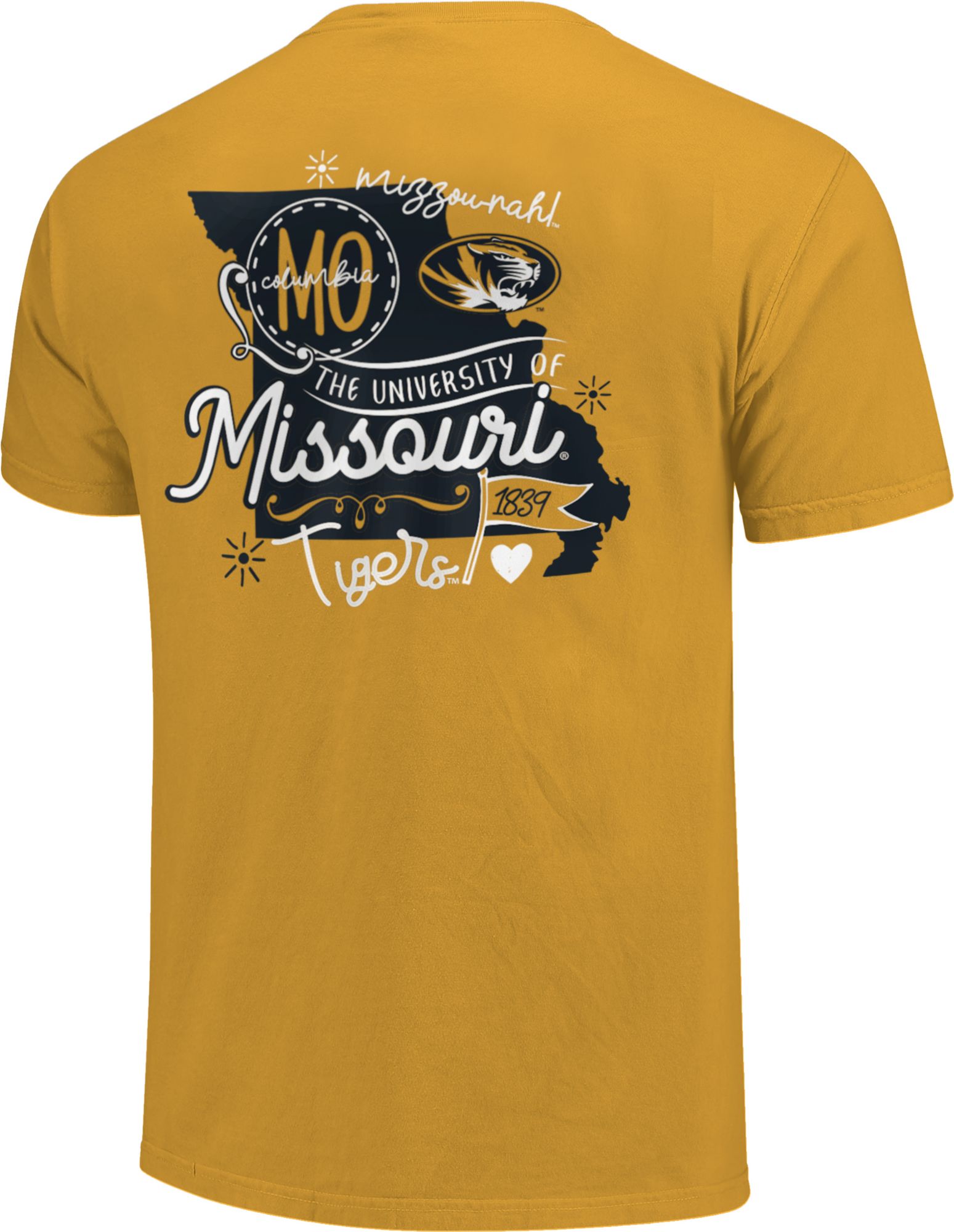 Image One Women's Missouri Tigers Gold Doodles T-Shirt