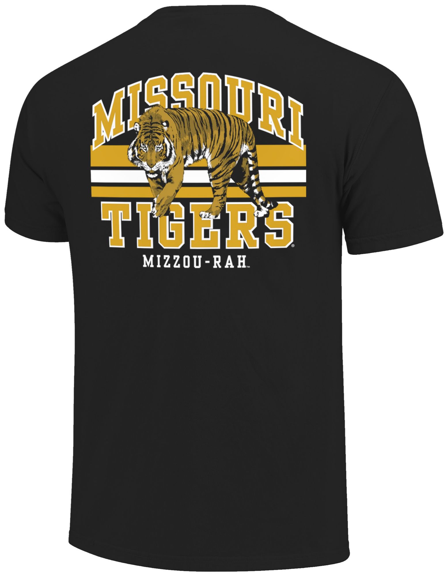 Image One Men's Missouri Tigers Black Mascot Arched Short Sleeve T-Shirt product image