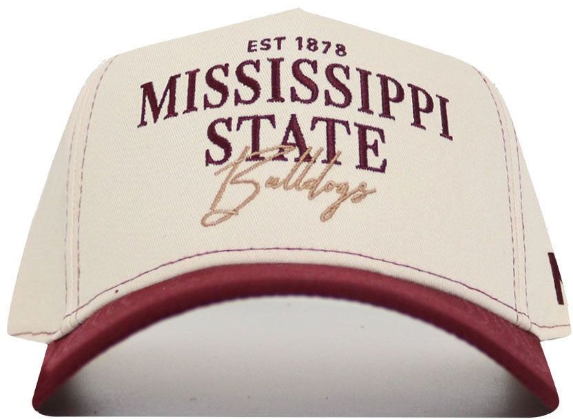 No Rivals Adult Mississippi State Bulldogs Maroon Vintage Adjustable Snapback Hat product image