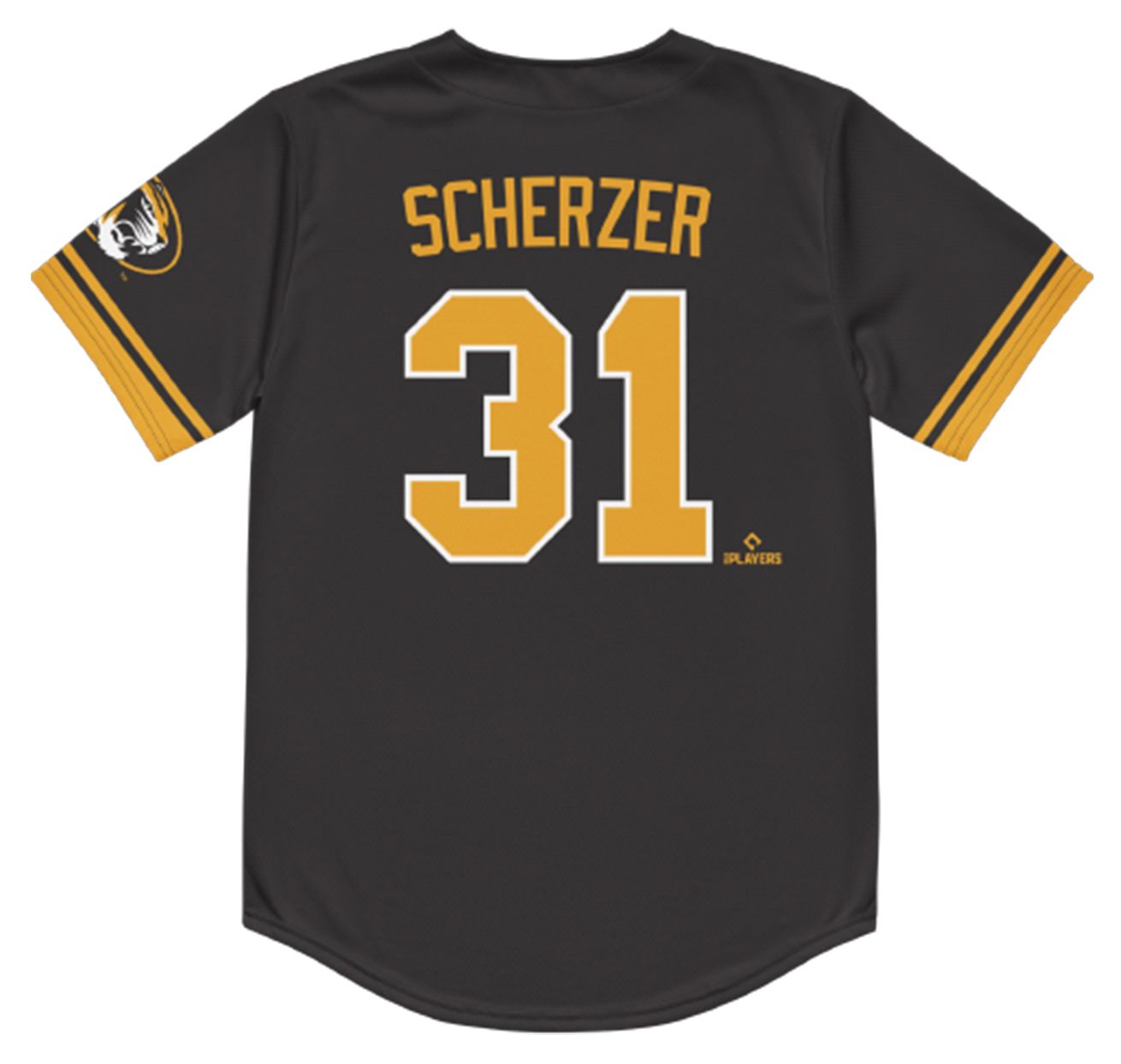 Campus Ink Men's Missouri Tigers Max Scherzer #31 Black Replica Baseball Jersey product image