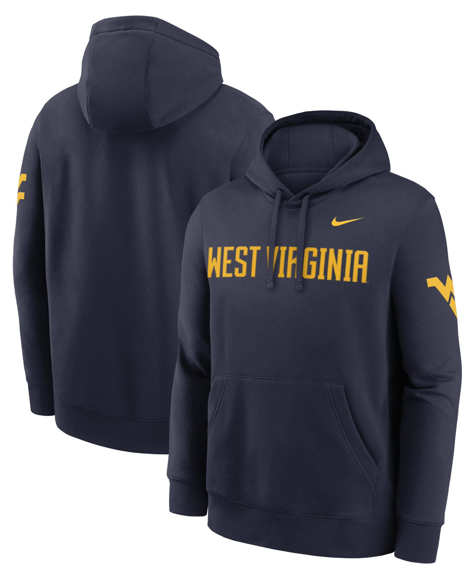 Nike Men's West Virginia Mountaineers College Navy Club Fleece