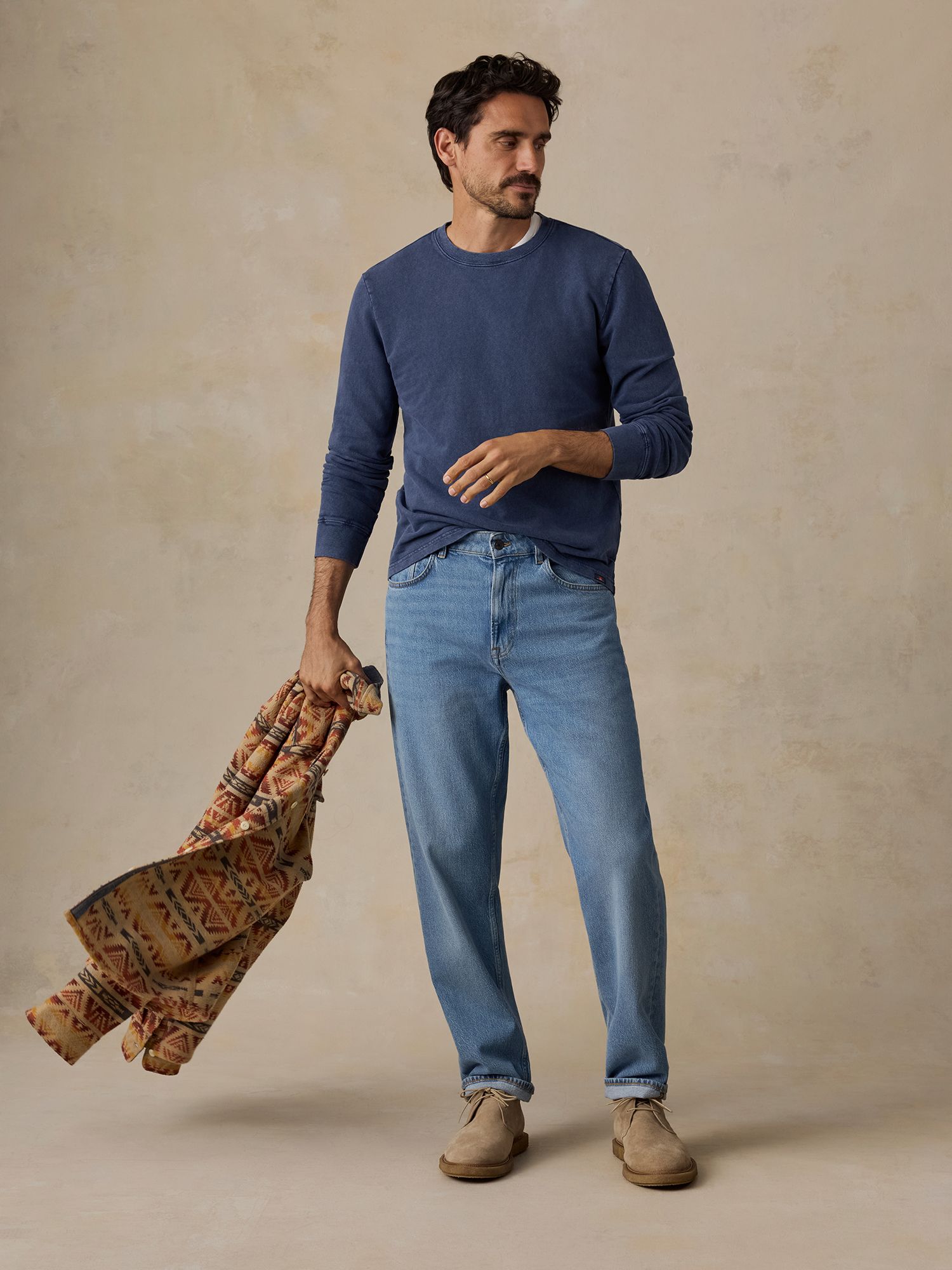 Faherty Men's Recycled Terry Long Sleeve T-Shirt product image