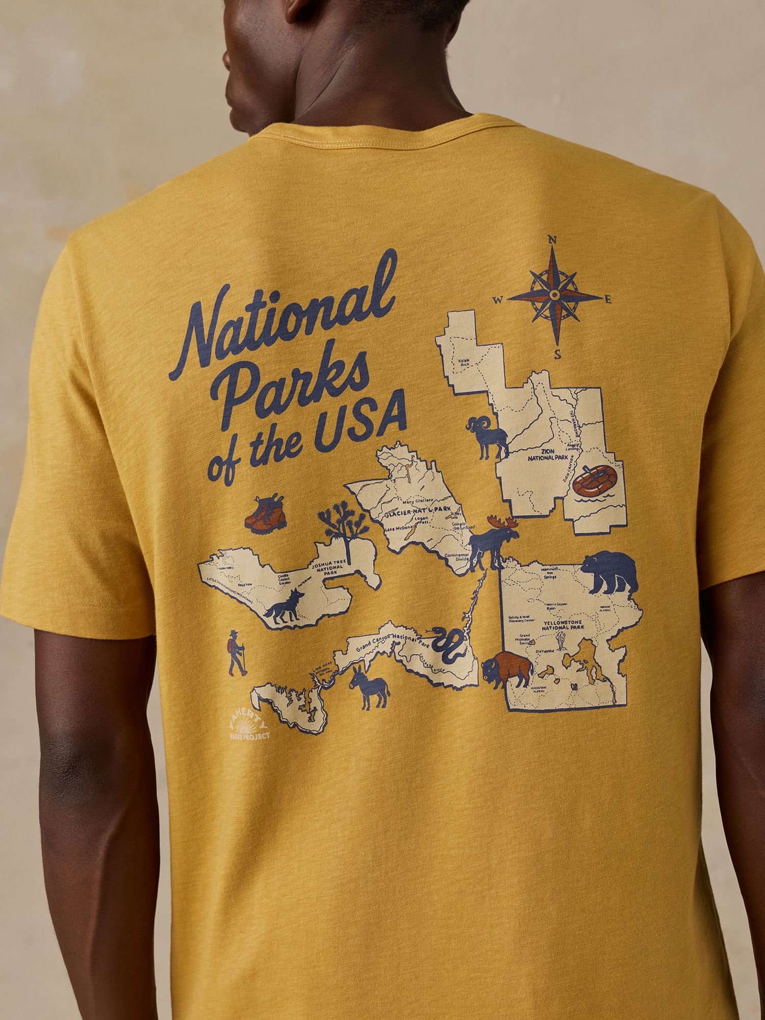 Faherty Men's Parks National Parks USA Sunwashed Short Sleeve T-Shirt product image