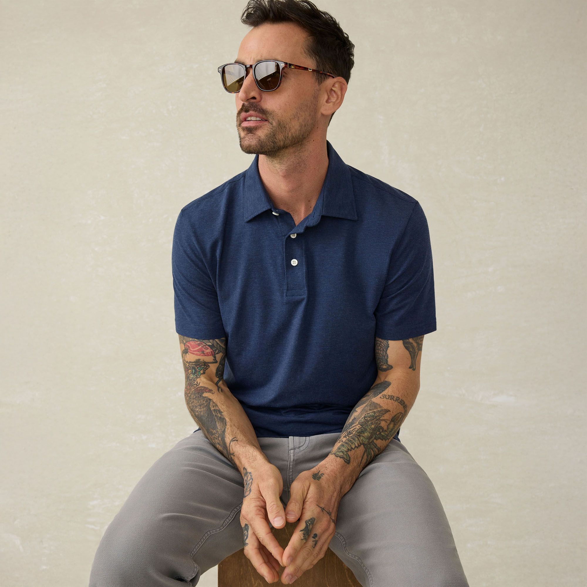 Faherty Men's Movement Short Sleeve Polo product image