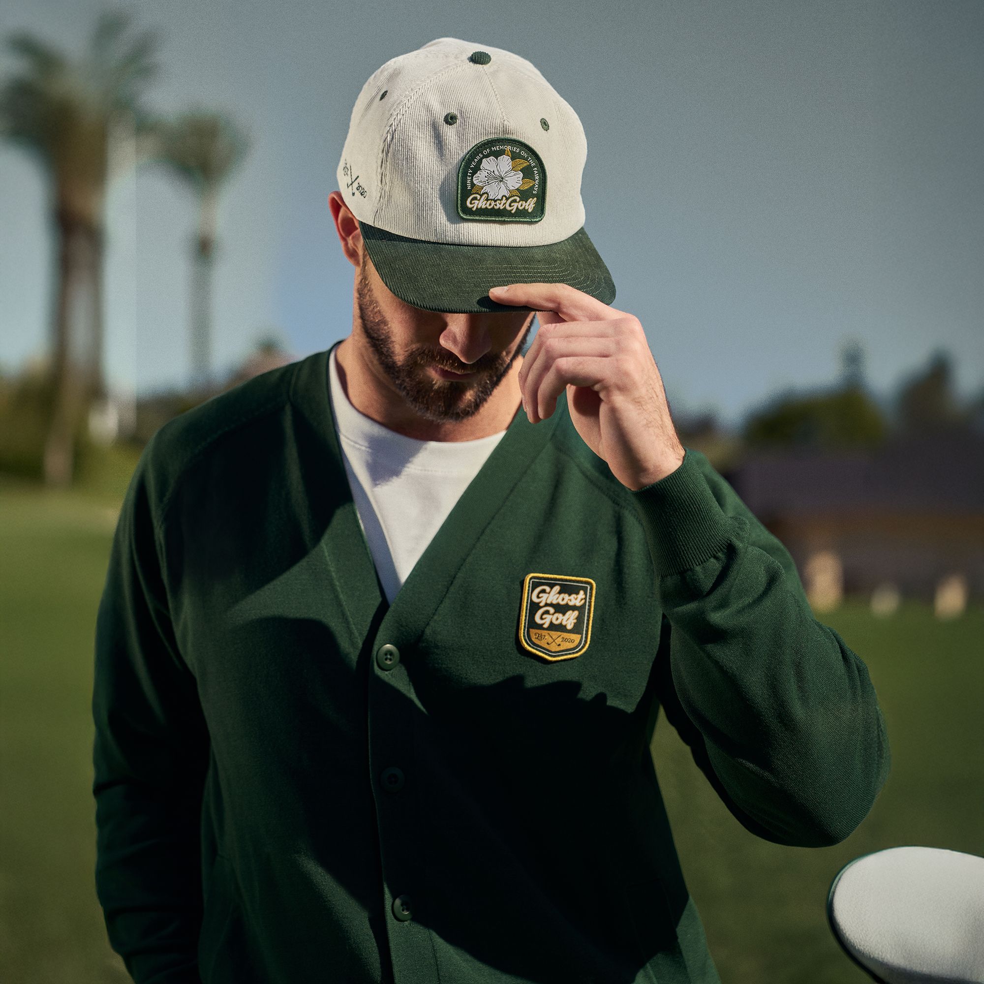 GHOST GOLF Men's Patrons Cardigan Golf Sweater product image