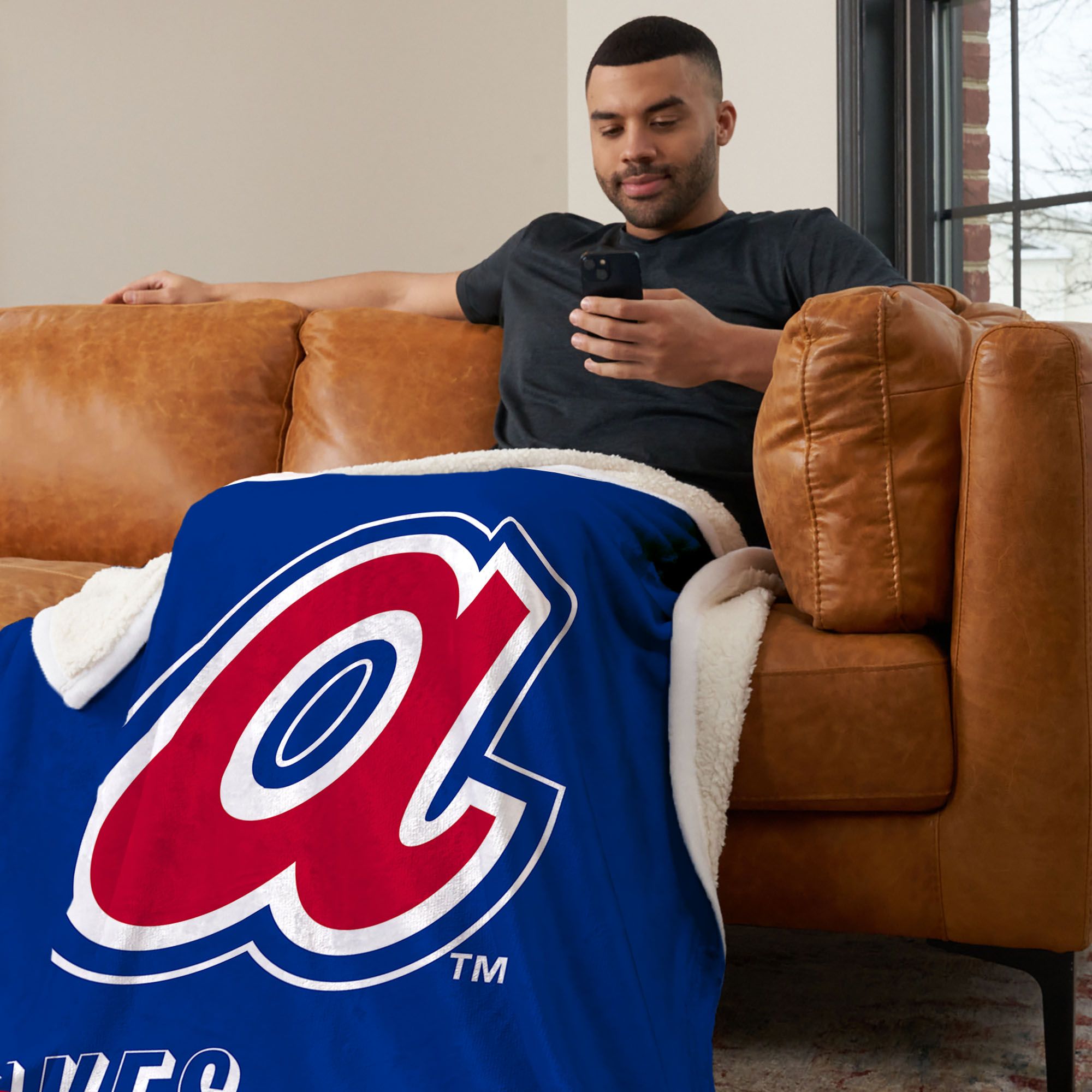 Northwest Atlanta Braves City Connect Throwback Shrpa Throw product image