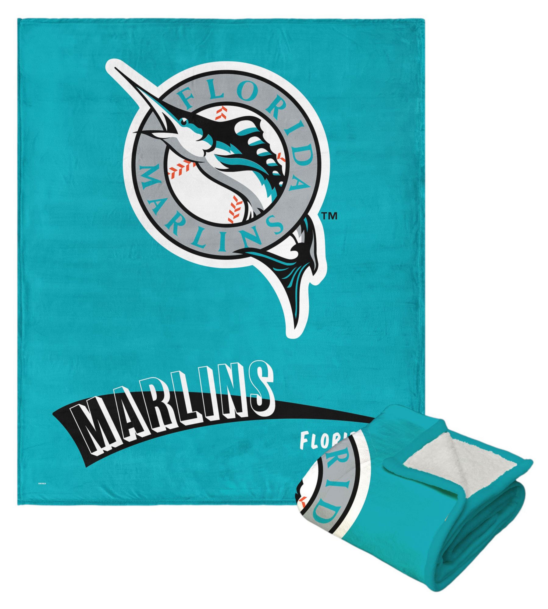 Northwest Miami Marlins City Connect Throwback Shrpa Throw product image