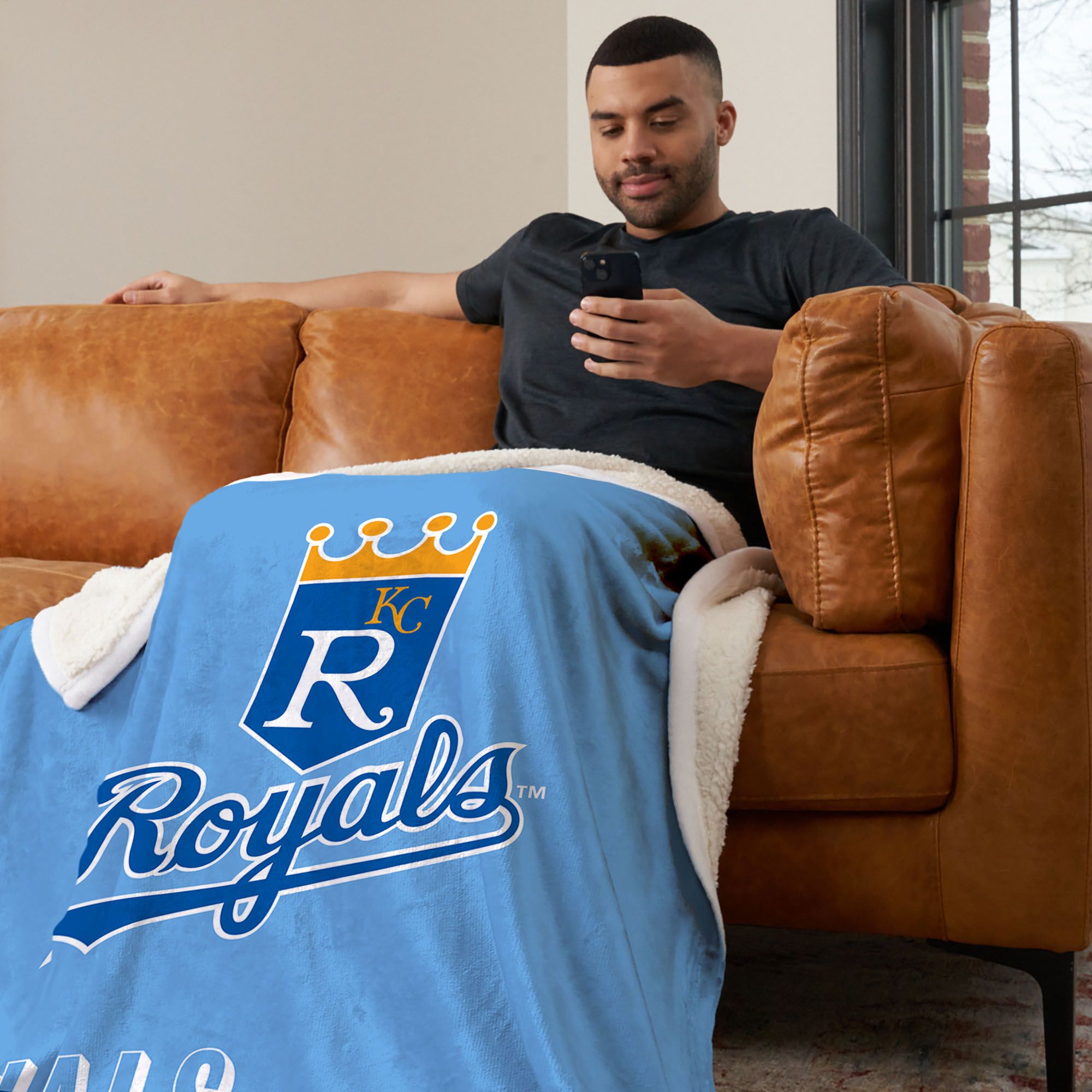 Northwest Kansas City Royals City Connect Throwback Shrpa Throw product image