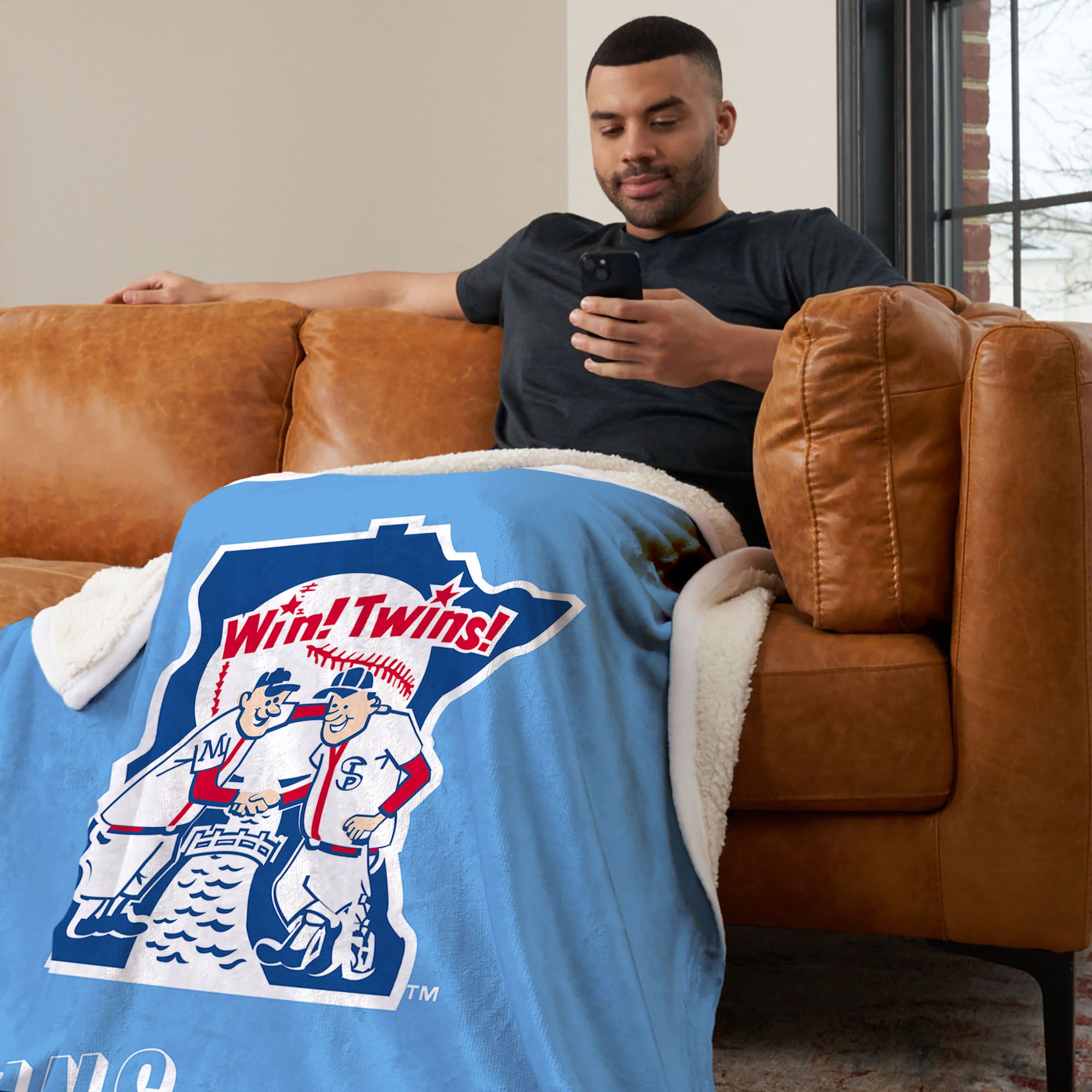 Northwest Minnesota Twins City Connect Throwback Shrpa Throw product image