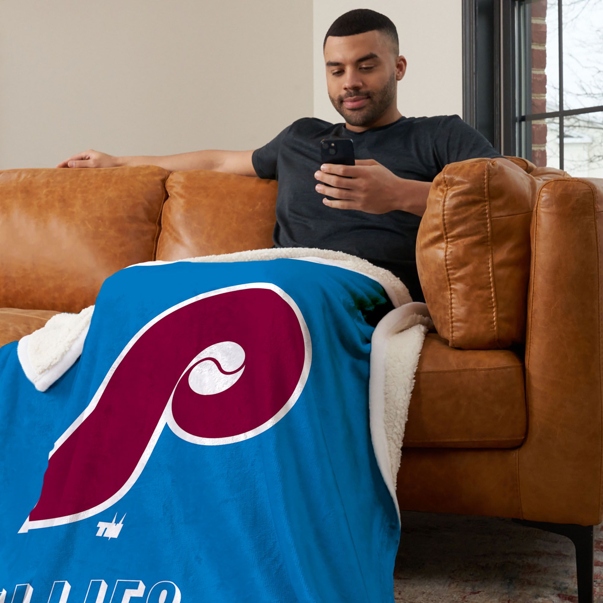 Northwest Philadelphia Phillies City Connect Throwback Shrpa Throw product image
