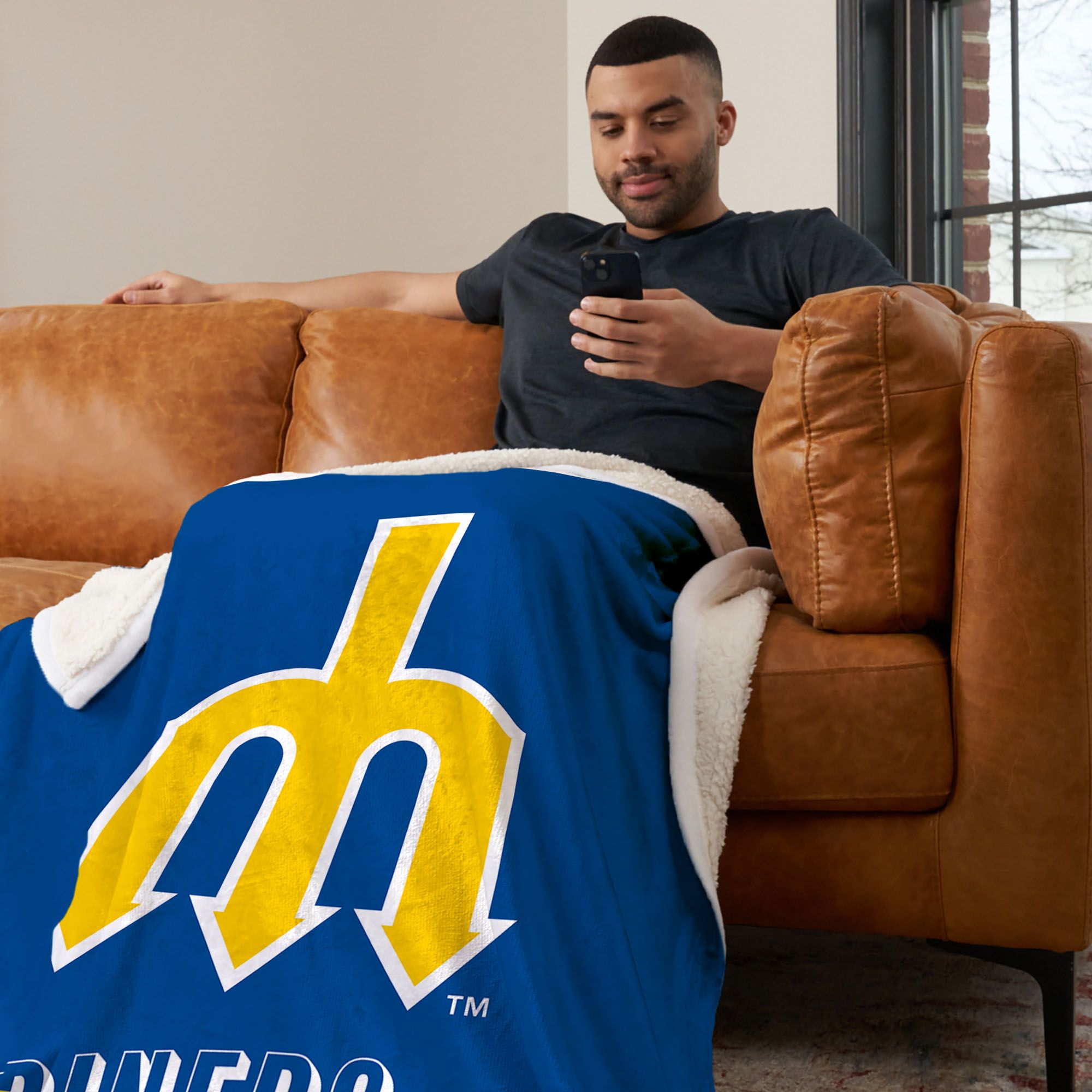 Northwest Seattle Mariners City Connect Throwback Shrpa Throw product image